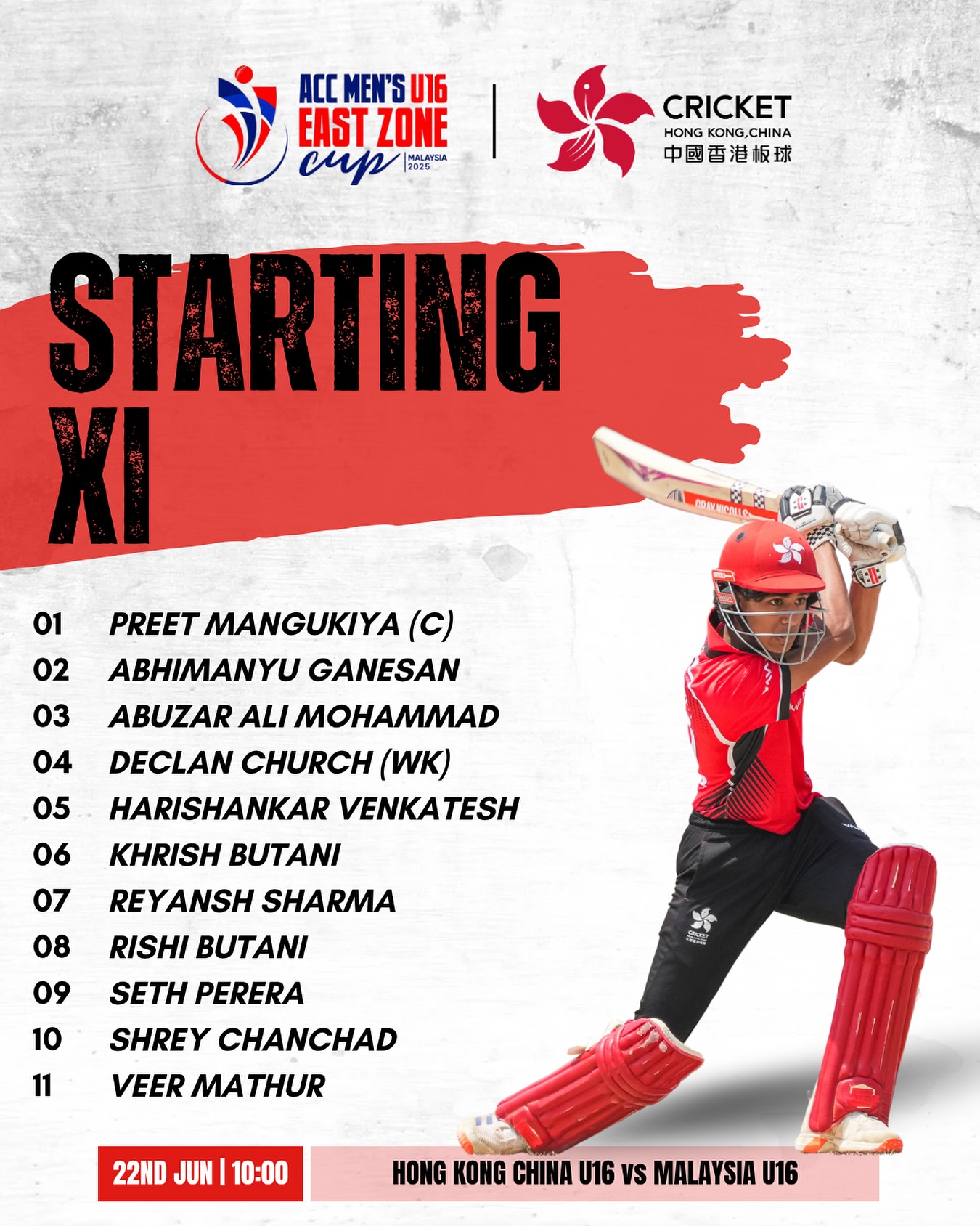ACC U16 Inaugural Game: Malaysia Chooses To Bowl Boys debut at ACC U16 East Zone Cup; Malaysia U16 toss win sparks thrilling match. WatchNow