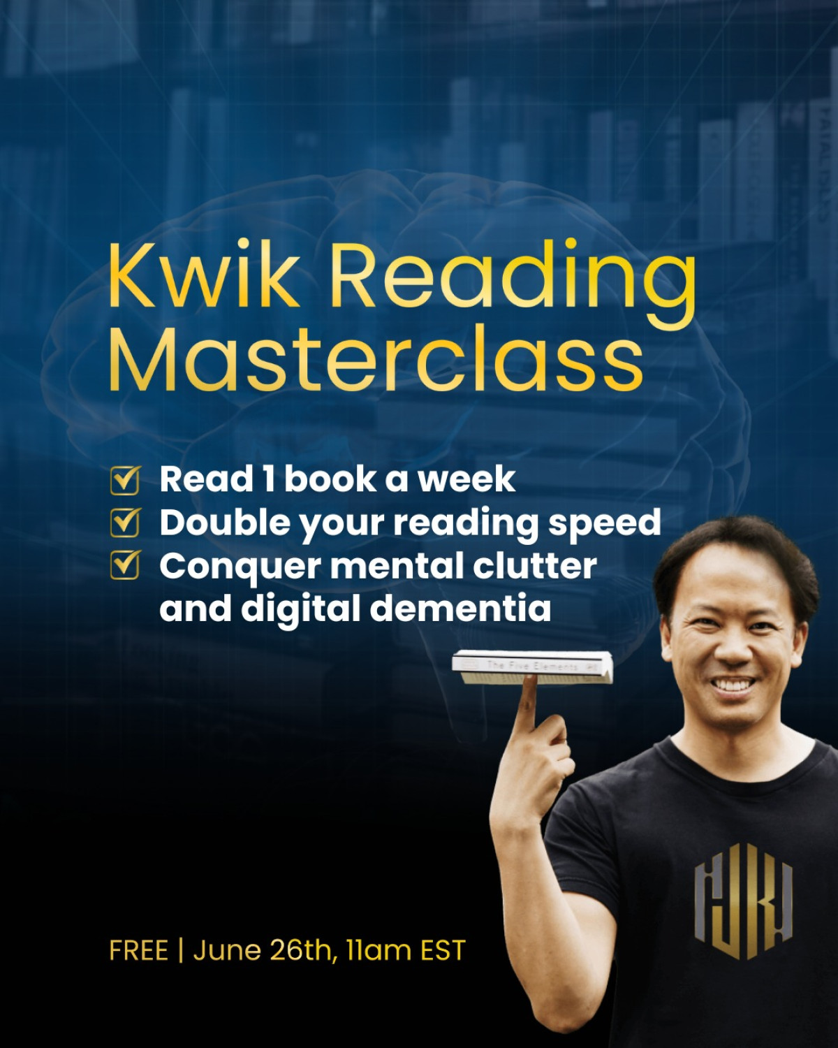 Accelerate Your Reading With Jim Kwik Masterclass Unlock faster reading, sharper thinking, and boosted memory with free masterclass June 26!