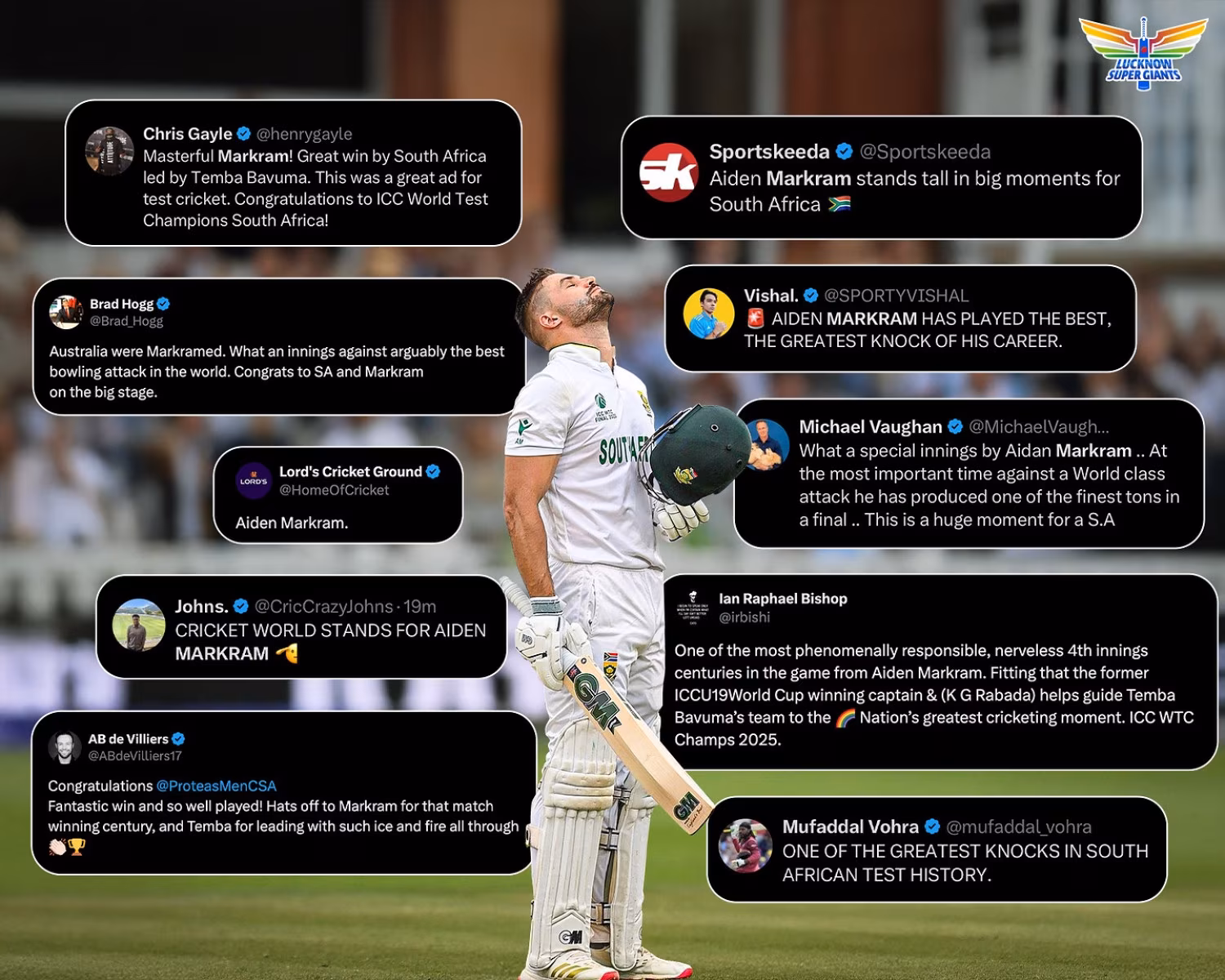 Aiden Markram Crowned World Test Champion Markram shines in cricket as he seals a momentous World Test win and global acclaim today!