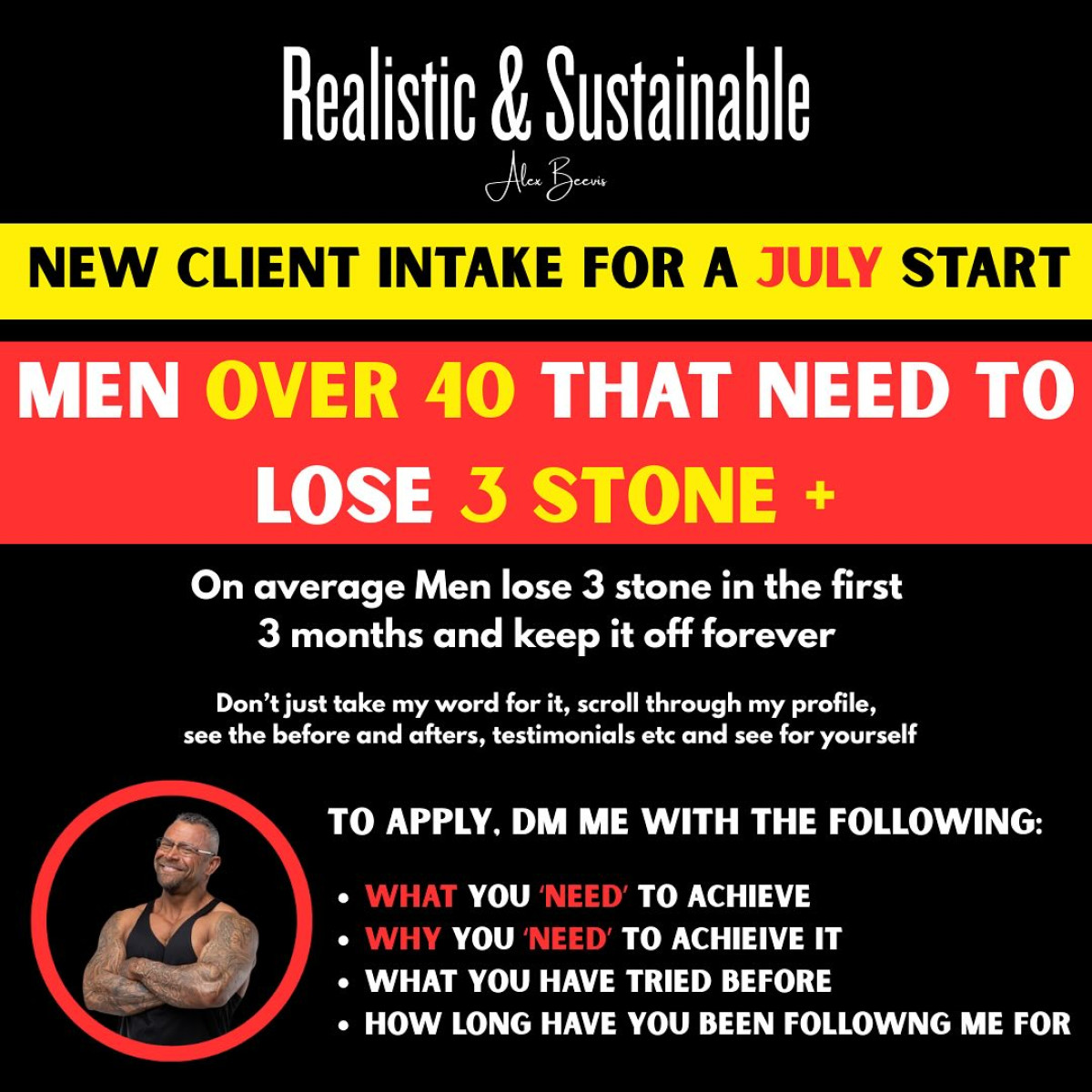 Alex Beevis Empowers Men Over 40 In Transformation Journey Personalized coaching drives remarkable weight loss, health and confidence for men over 40