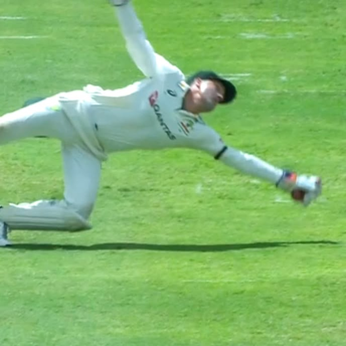 Alex Carey’s Thrilling Inside Edge Capture Electrifying run-action shines as a crafty inside edge prompts Carey's spectacular dive.!!