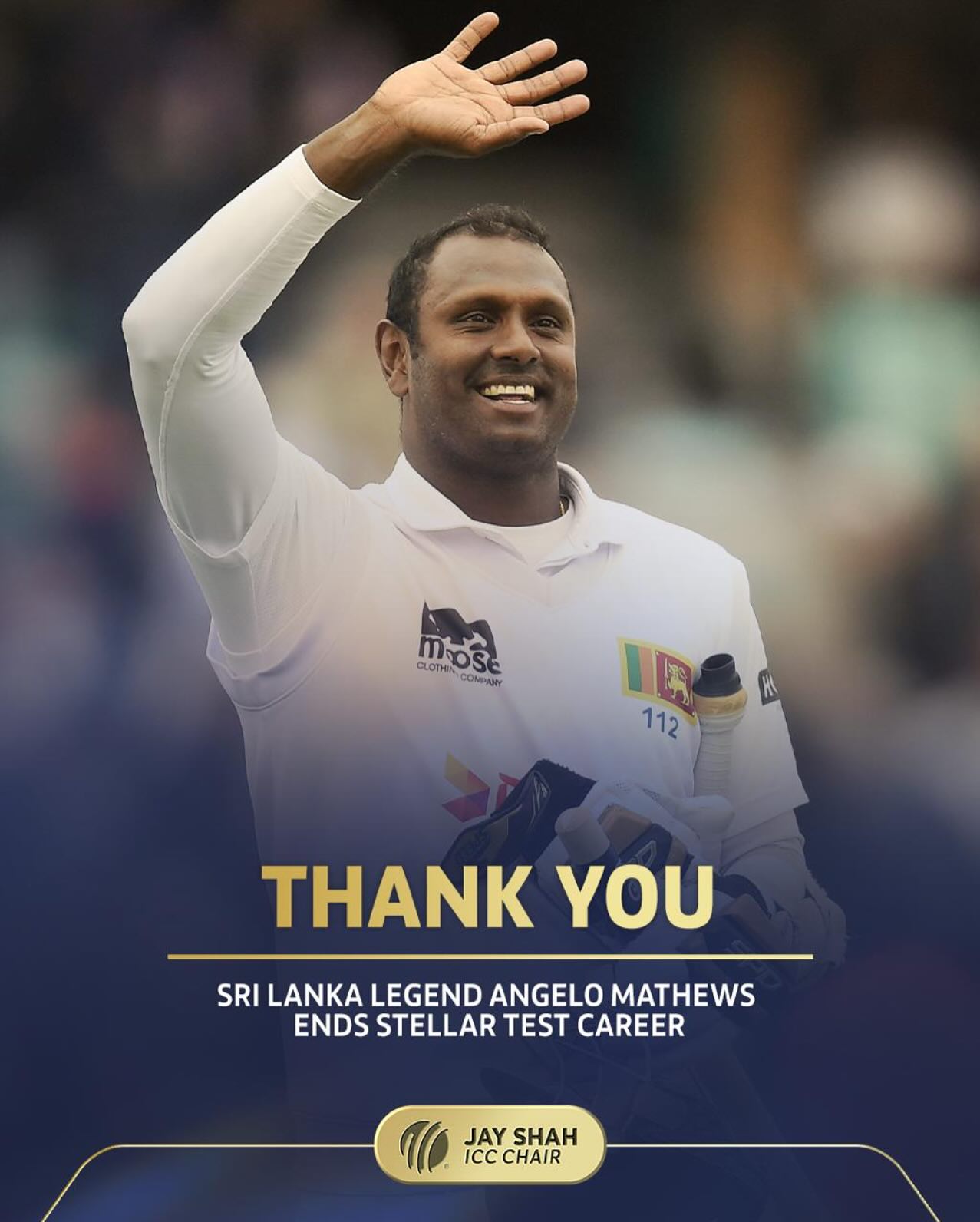 Angelo Mathews Celebrates 16-Year Test Legacy Sri Lanka's cricket star shines with 8000+ runs over 16 years, inspiring future legends!!