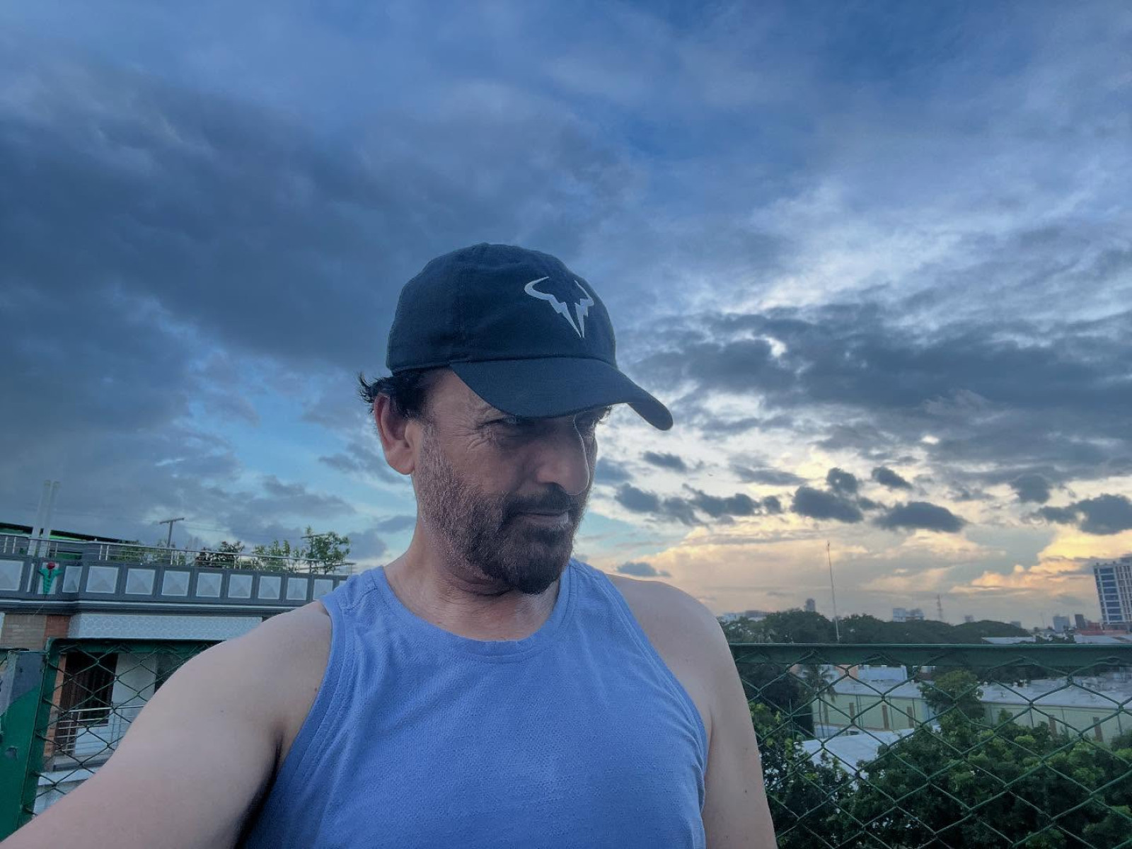 Athar Ali Khan Embraces Calm With A Blue Sky Athar Ali Khan offers a reflective glimpse into a serene day with a magnificent sky view.