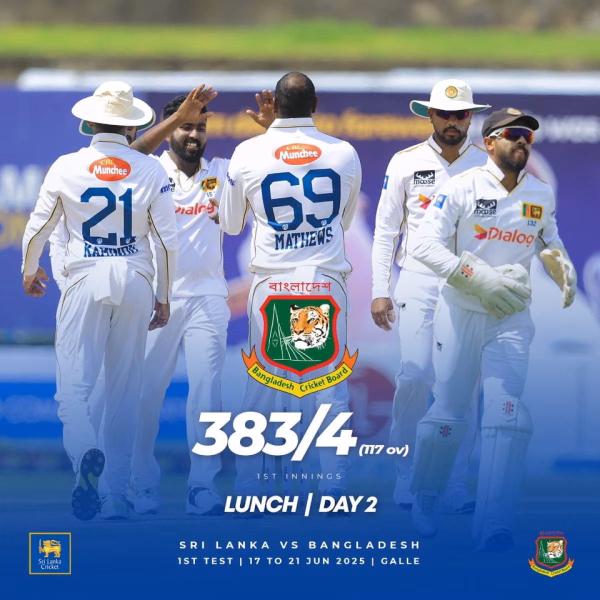 Day 2 in Galle: Bangladesh at 383/4 sets stage for dramatic, must-see Test battle - live!!