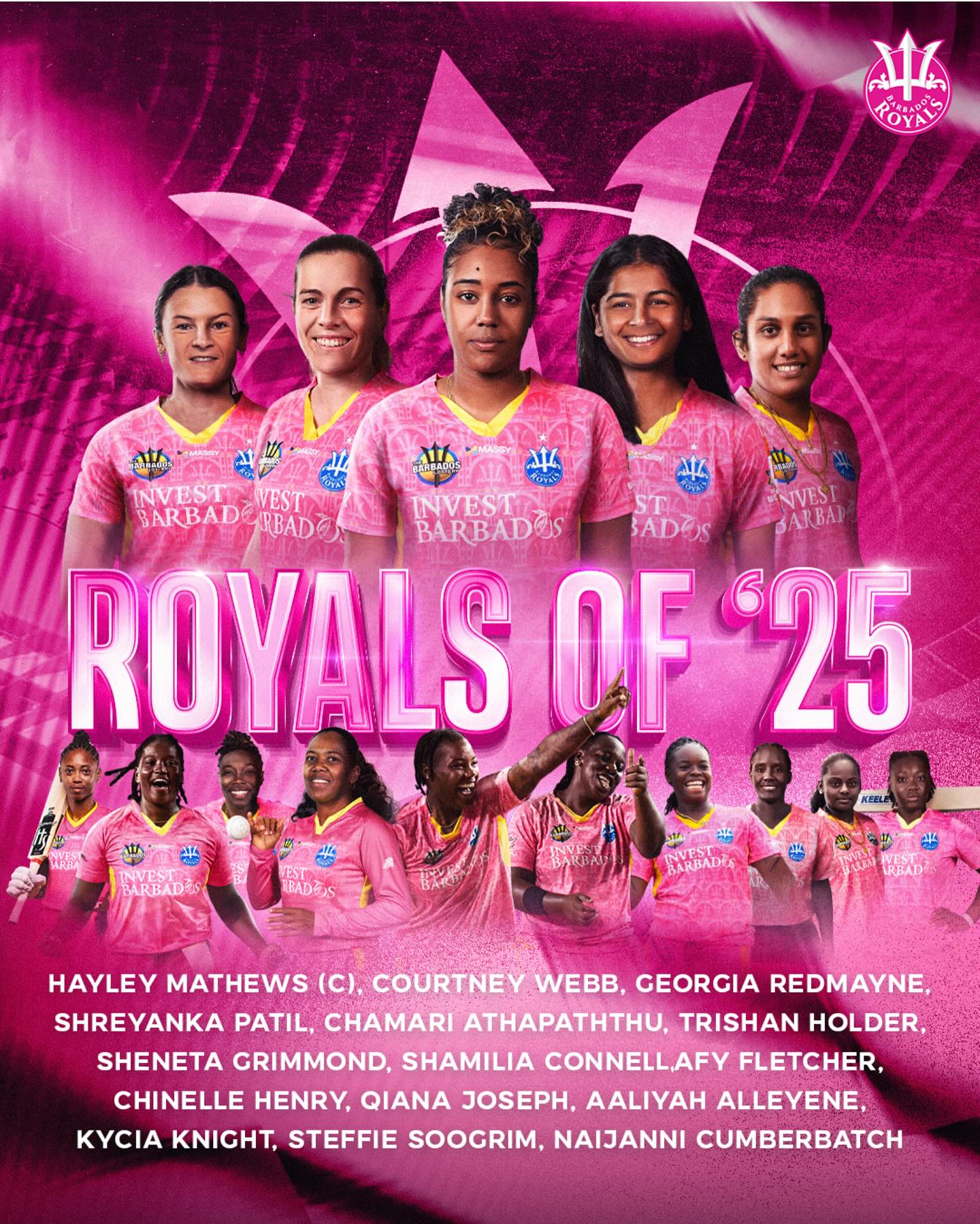 Barbados Royals Set To Defend Their Throne Ready to reign supreme, Barbados Royals gear up for WCPL action with fierce determination!