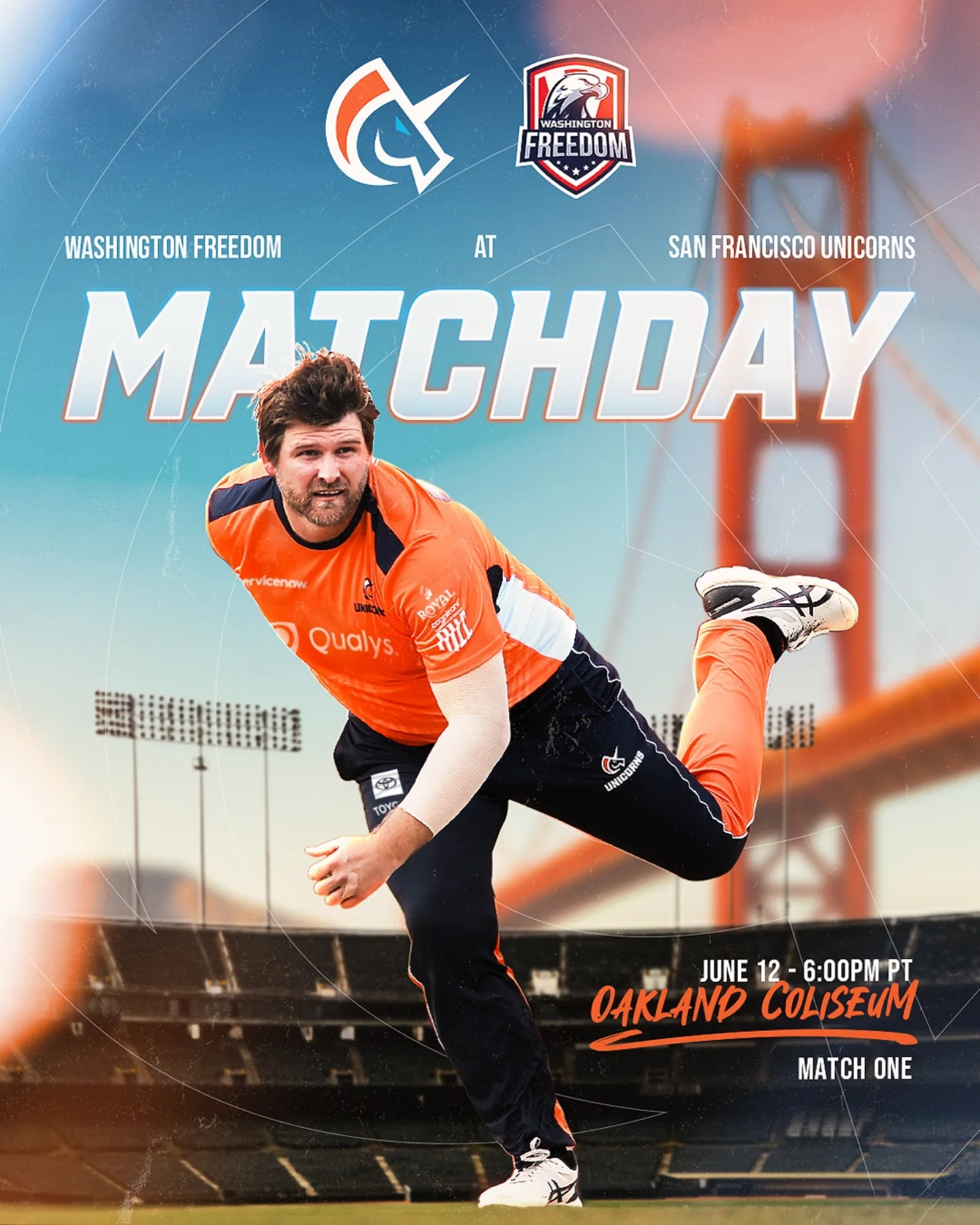 Bay Area MLC Clash: Oakland Vs Washington Thrilling rematch as the Bay hosts its first Major League Cricket game at 6PM PT - 2024!!!