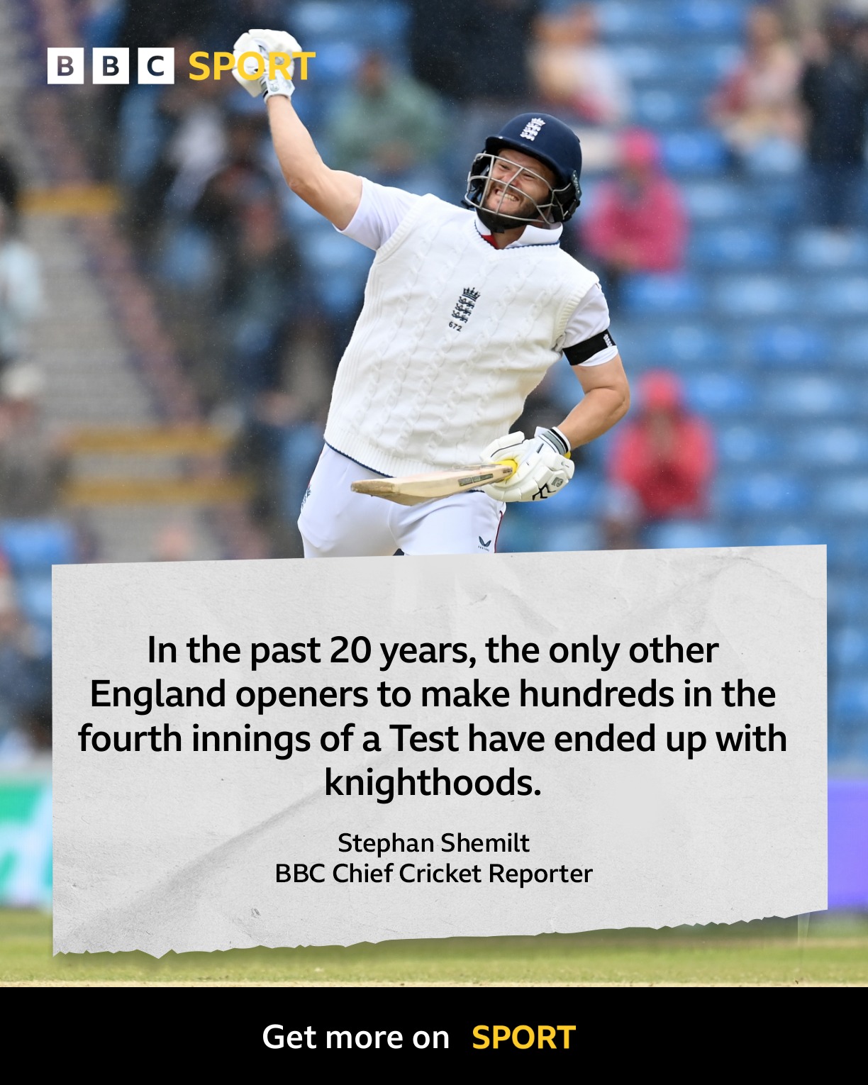 BBC Cricket Honors Sir Ben Duckett BBC Cricket salutes Sir Ben Duckett with a symbolic handshake captured on Instagram today.
