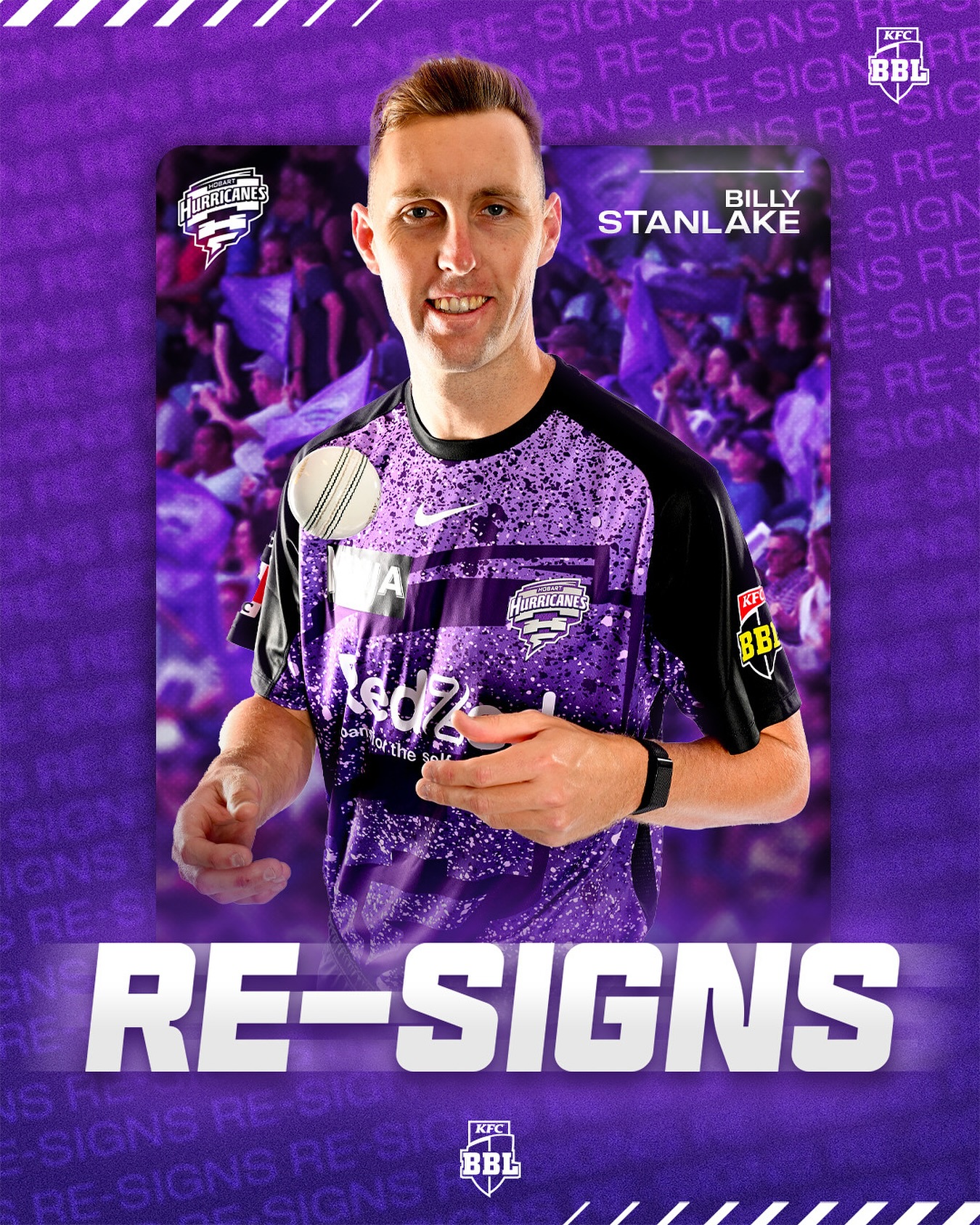 Billy Re-Signs With Hurricanes For BBL15 204cm quick secures future with Hurricanes for two more seasons in BBL15; fans thrilled!!!