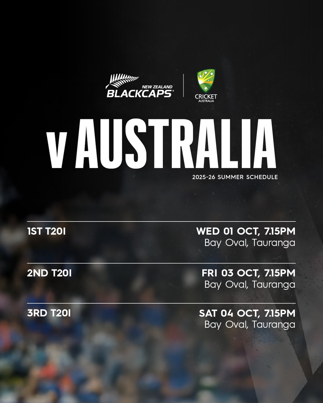 Blackcaps Set For Aotearoa Summer Cricket