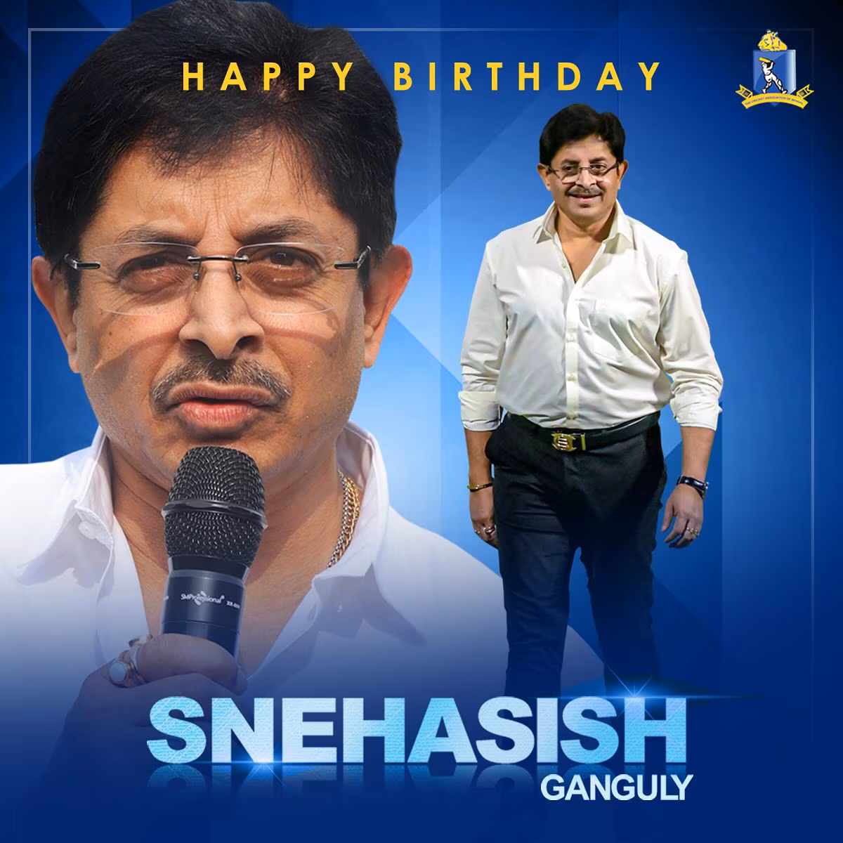 CAB President Snehasish Ganguly Birthday Tribute Cricket veteran and dynamic leader, Snehasish Ganguly marks another year with zeal boldly.