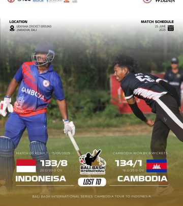 Cambodia clinches victory by 9 wickets with Murtaza shining as star in Match 6 of tour!!!!