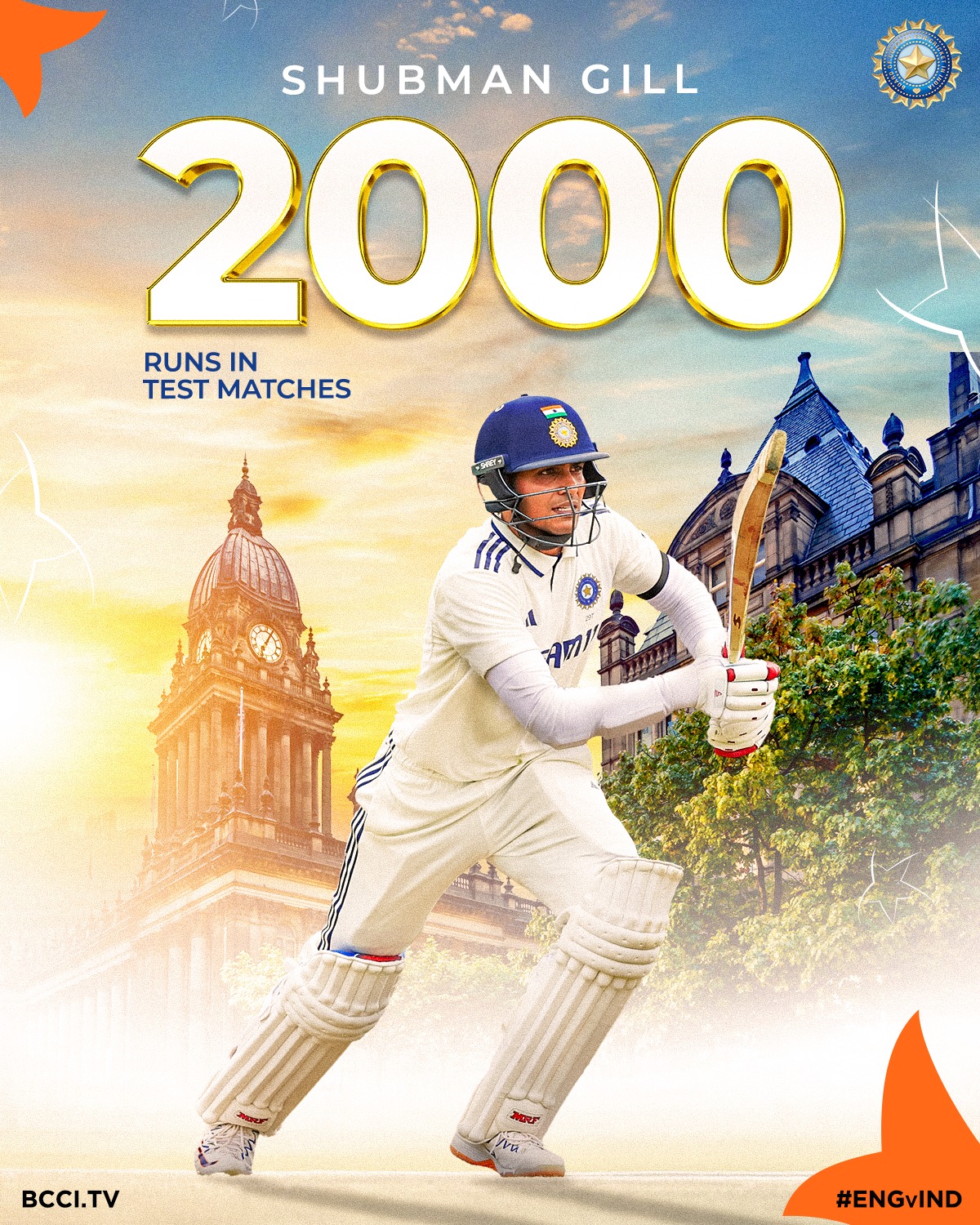Captain Gill Reaches 2000 Test Runs Milestone Shubman Gill powers forward with 2000+ test runs, marking a key moment for Indian cricket.