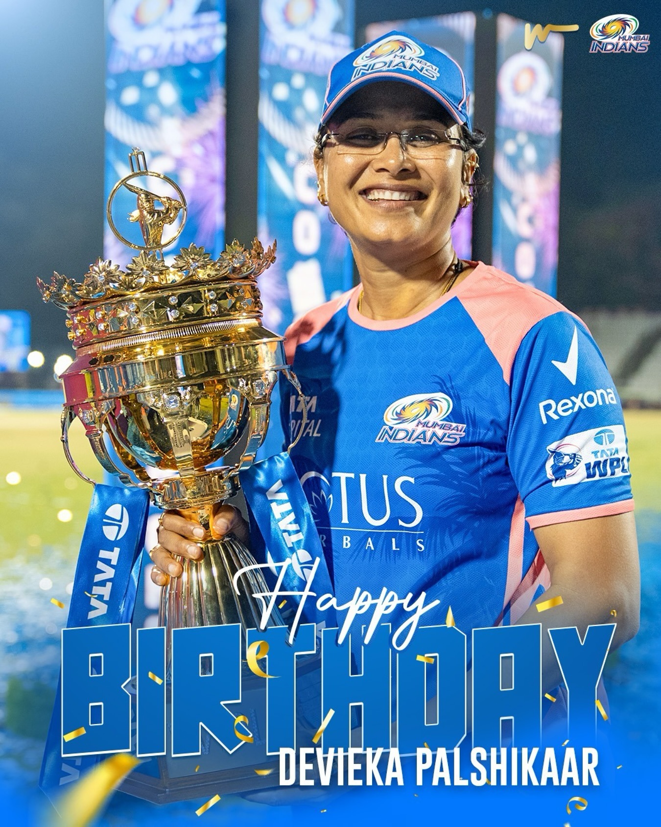 Celebrating Coach Devieka Palshikaar On Her Birthday Honoring a dedicated mentor guiding Mumbai Indians' women with pure passion, skill and soul!!