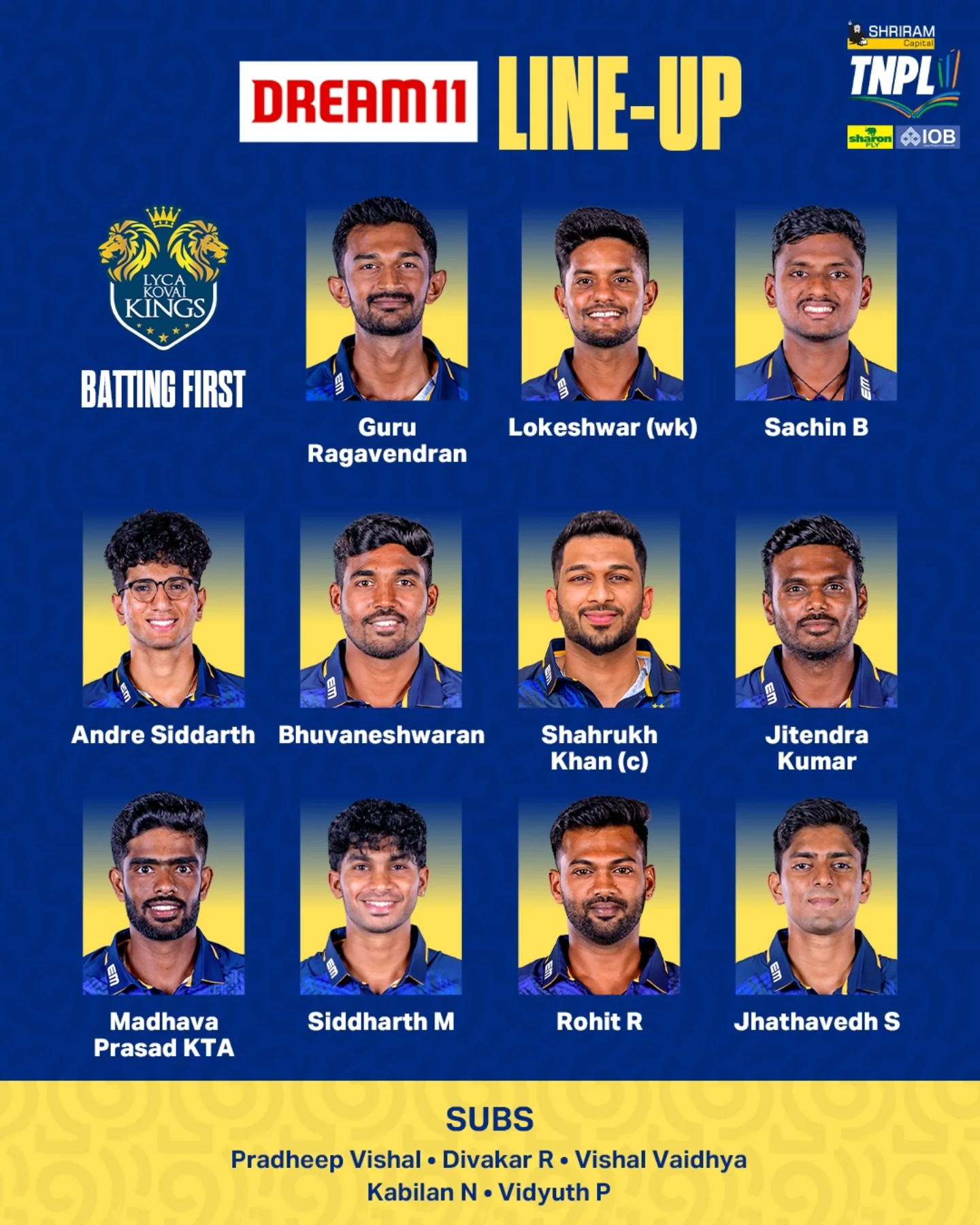 Chepauk Super Gillies Elect To Bowl In TNPL Clash CSG secures toss, chooses bowling; excitement builds in the Tamil Nadu Premier League show