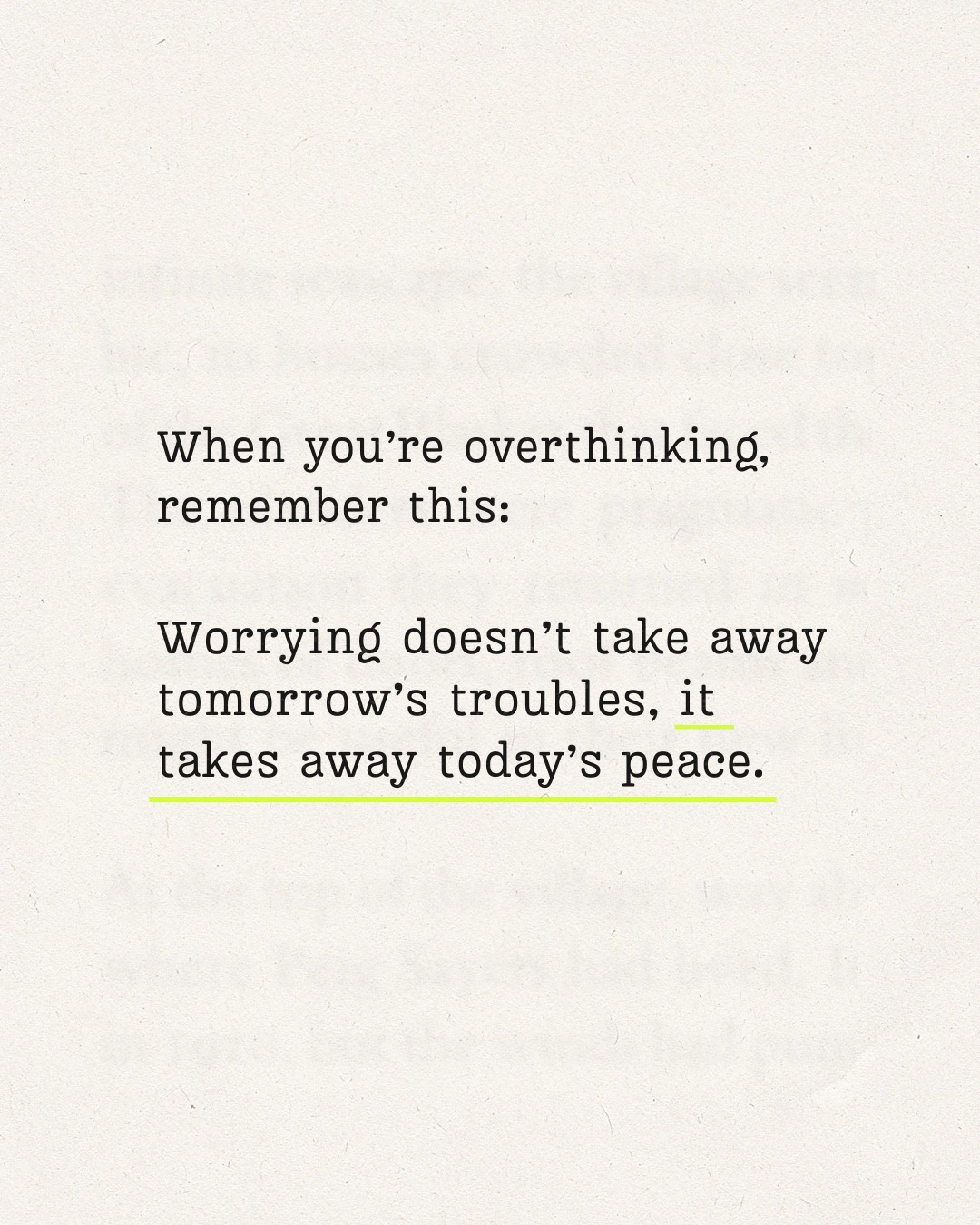 Clear Your Mind: Overthinking And Its Effects