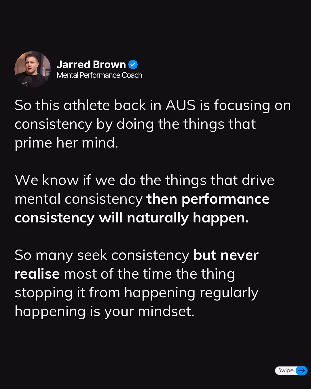 Consistency In Sport: Mental Approach Uncovered