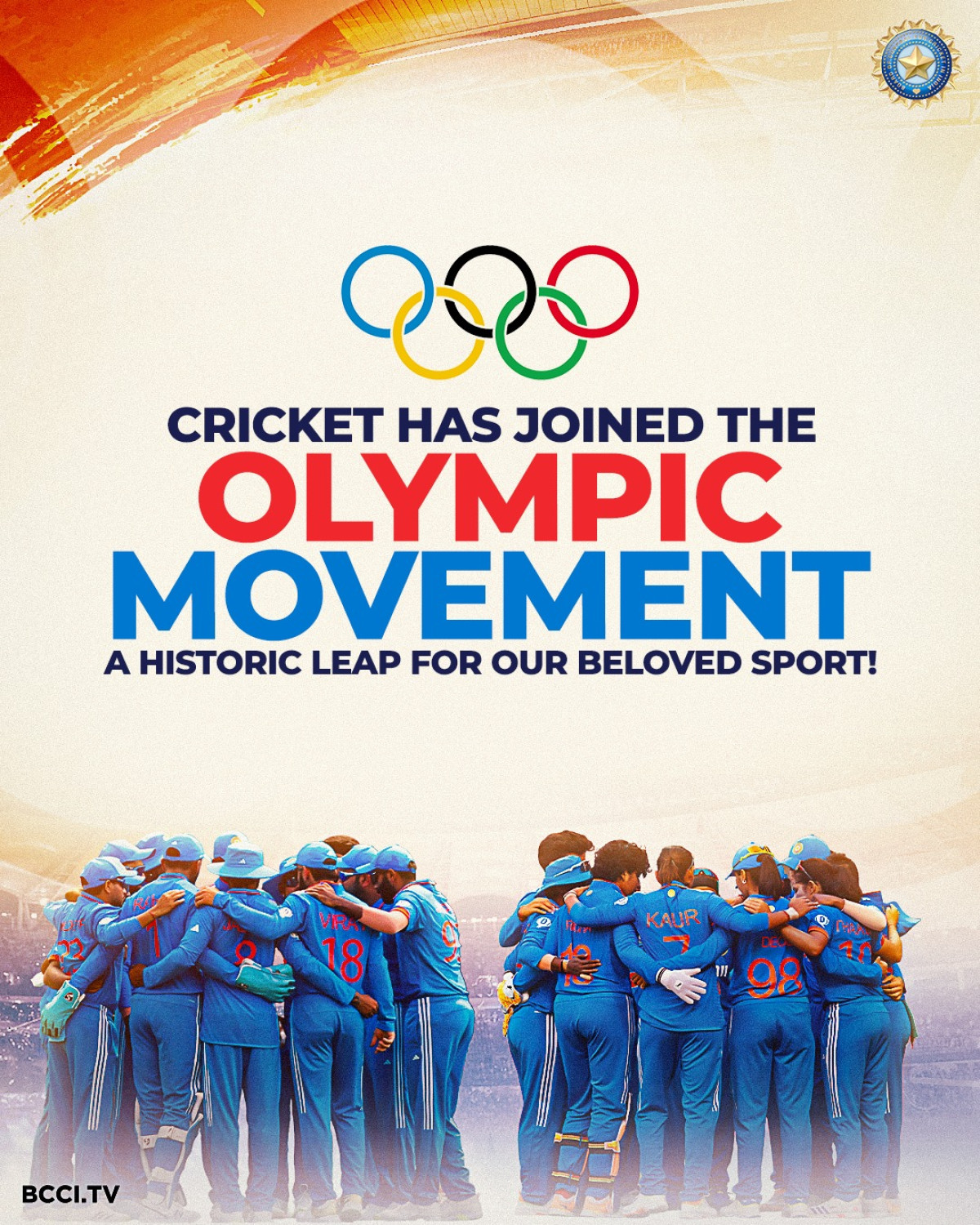 Cricket Joins Olympic Movement Celebrating a milestone in sports unity with cricket, igniting an Olympic dream in India!!