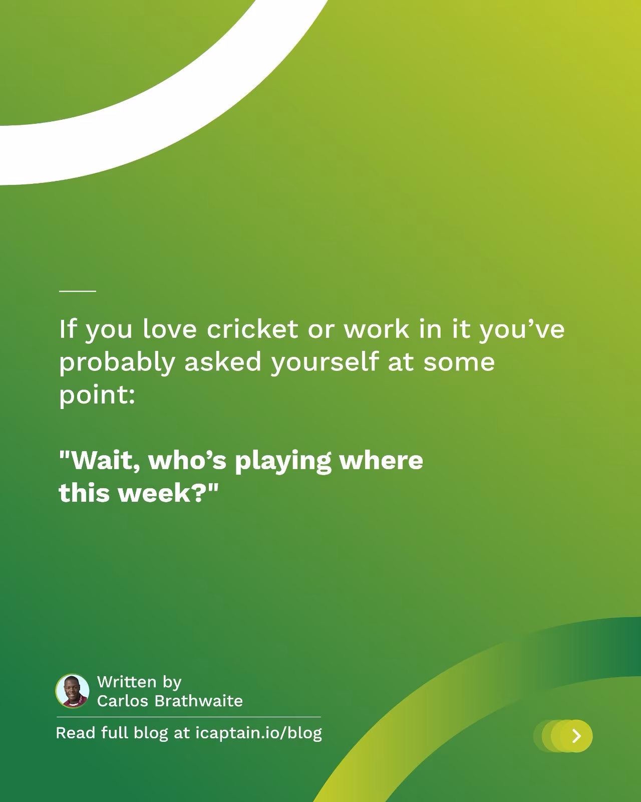Cricket Needs a Calendar, Not a Compass
