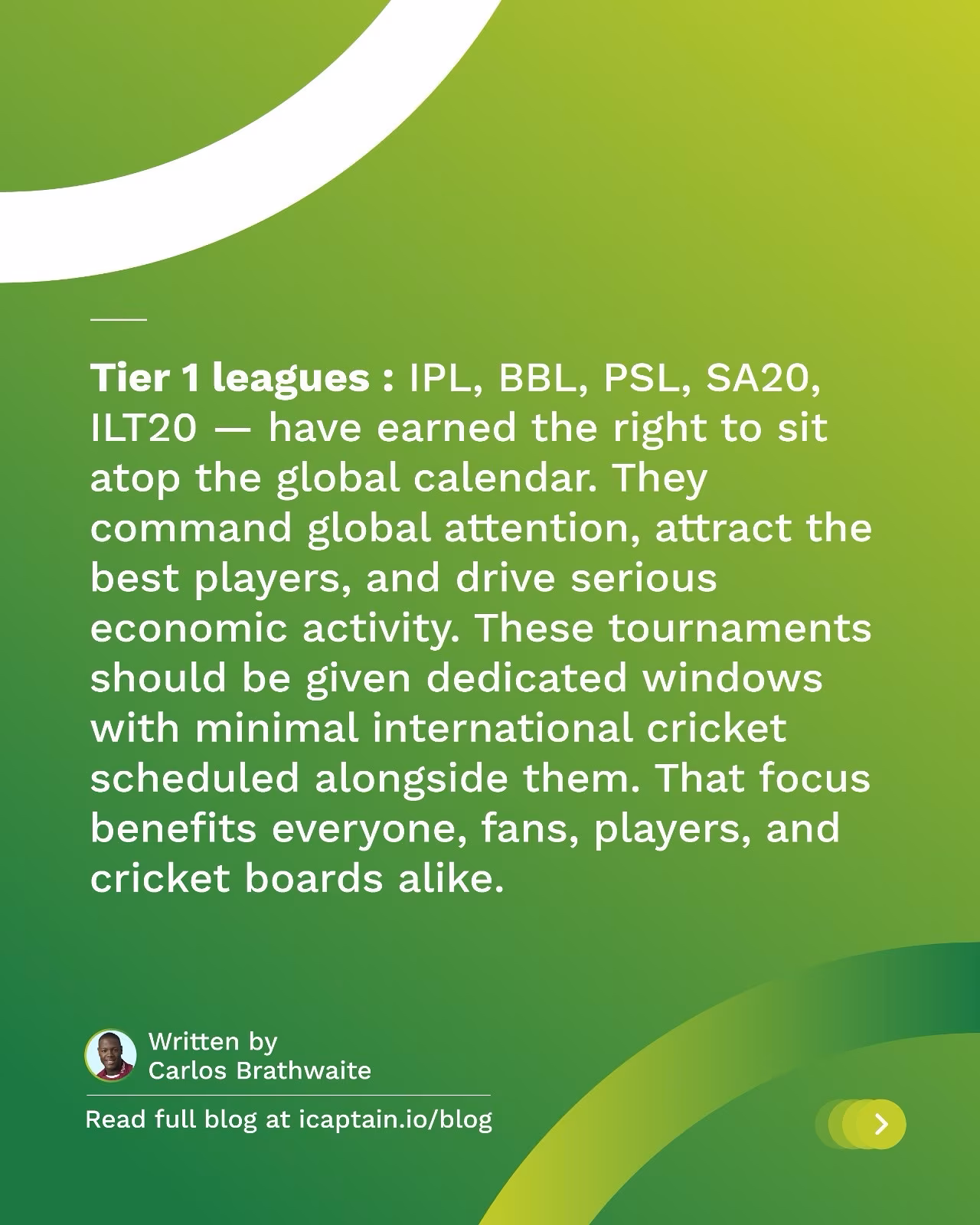 Cricket Needs a Calendar, Not a Compass