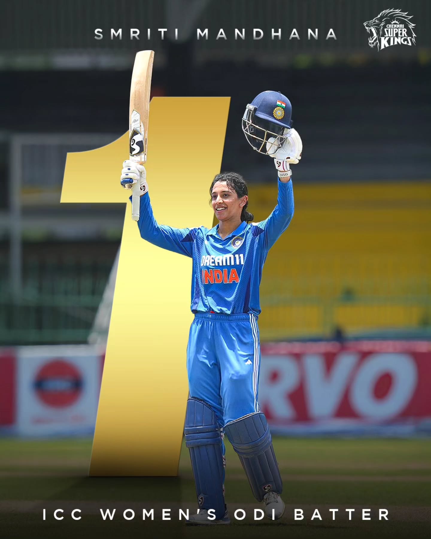 Cricket Stars Climb Charts: Mandhana And CSK Celebrate Mandhana tops the charts as CSK vibes echo with #WhistlePodu energy and cricket spirit!!!
