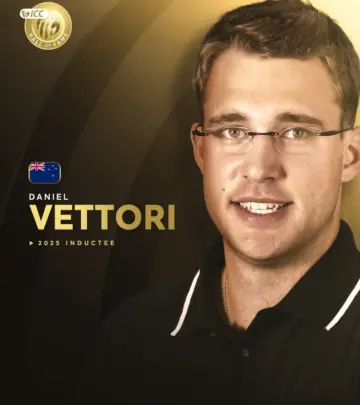 Kiwi cricket icon praised for youthful debut, dependable play, now enshrined in ICC fame.!