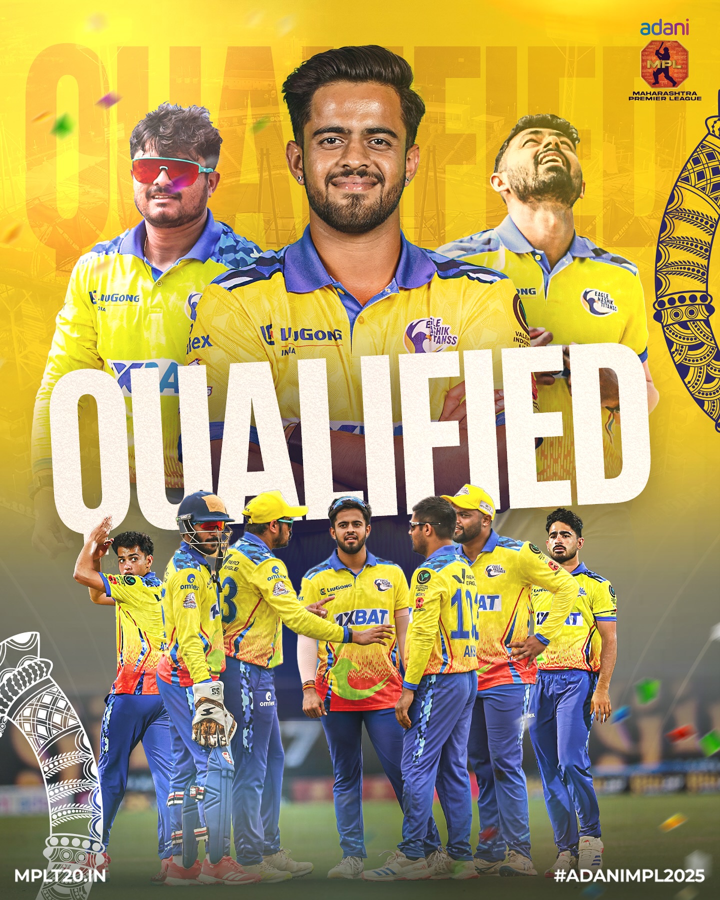 Eagle Nashik Titanss Secures First Playoff Spot Titanss clinch playoff spot in MPL 2025, setting stage for thrilling cricket battles ahead