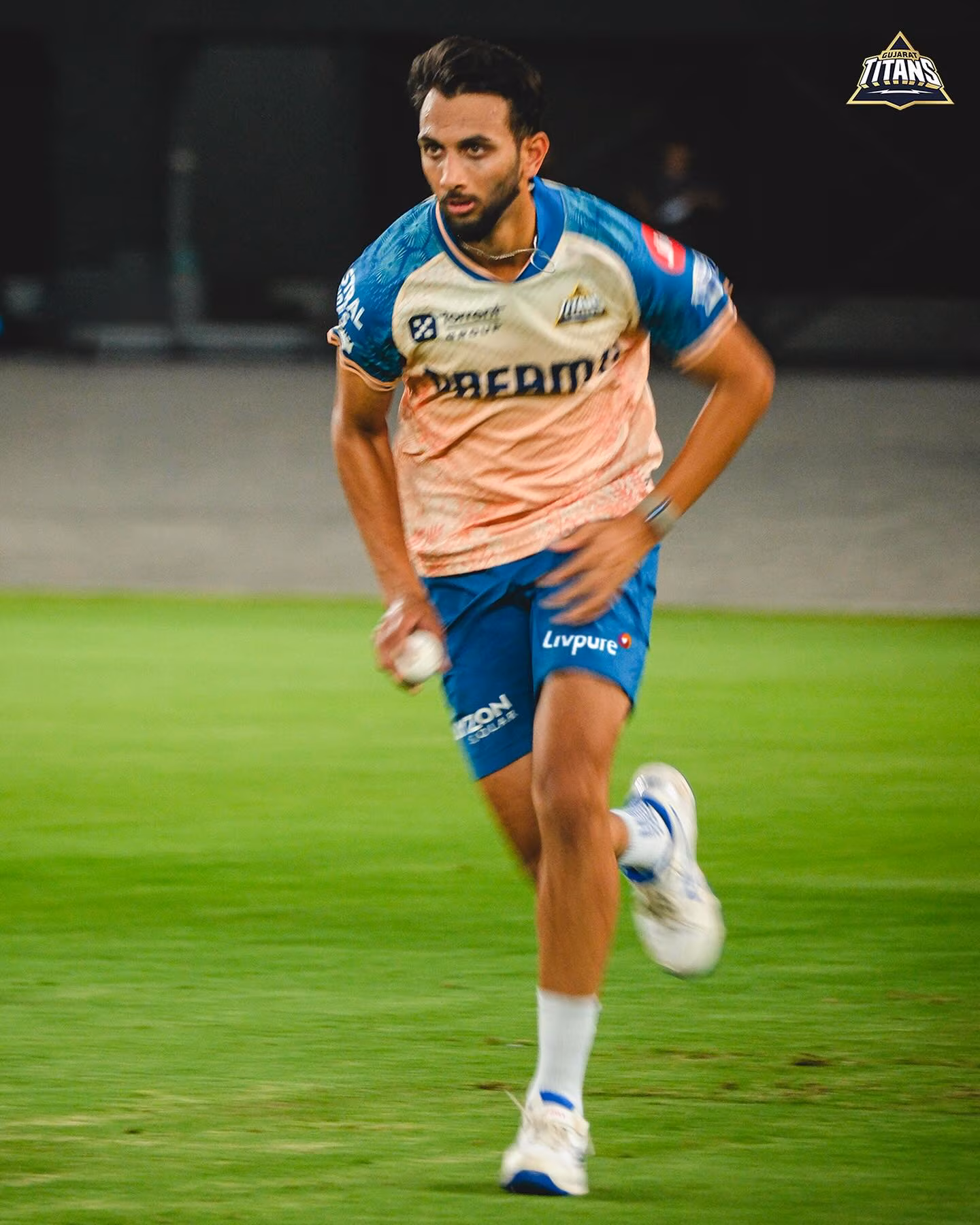 Prasidh Krishna’s intense gaze signals a fierce challenge as Team India eyes England pitch.