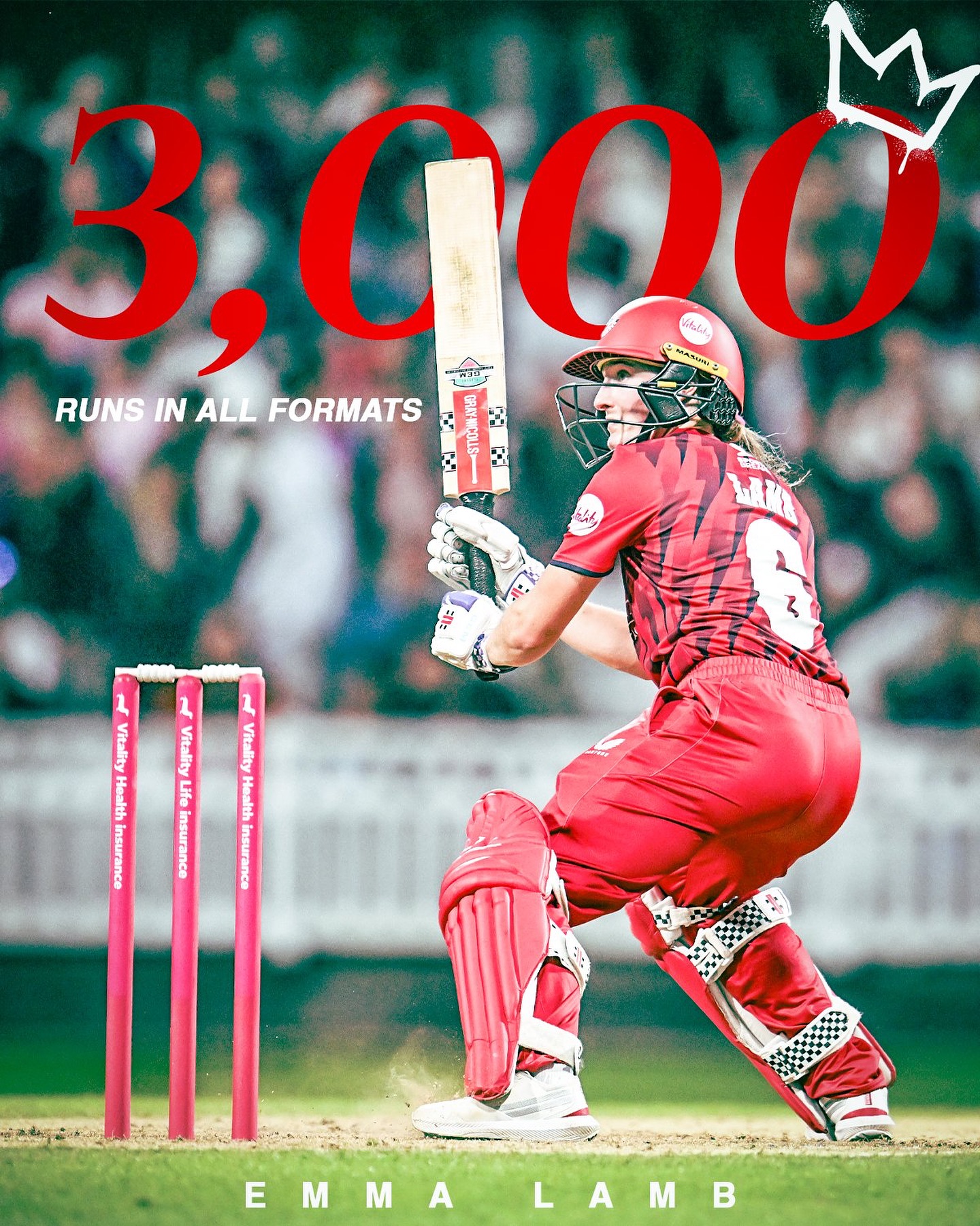 Emma Lamb Makes History With 3,000 Run Milestone Lancashire's star batter achieves a historic mark with a 50 in an impressive match against Surrey.