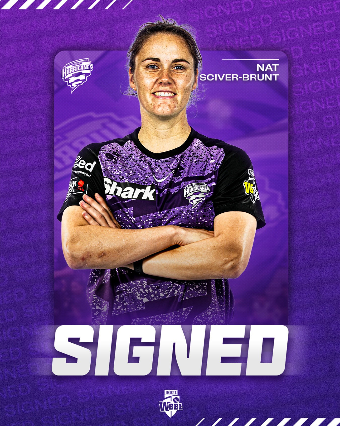 England Captain Nat Sciver-Brunt Joins Hobart Hurricanes Pre-signing with Hobart Hurricanes for WBBL11 marks a milestone in Nat’s cricket career!!!