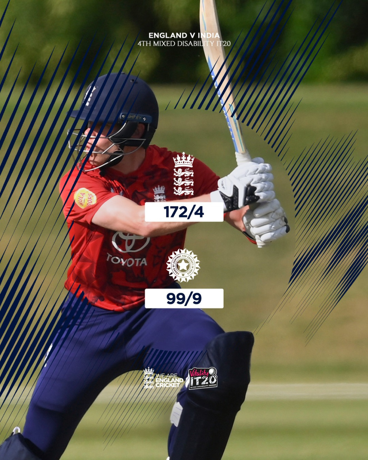 England’s Mixed Disability side stuns in a decisive IT20 win with standout performances!!!