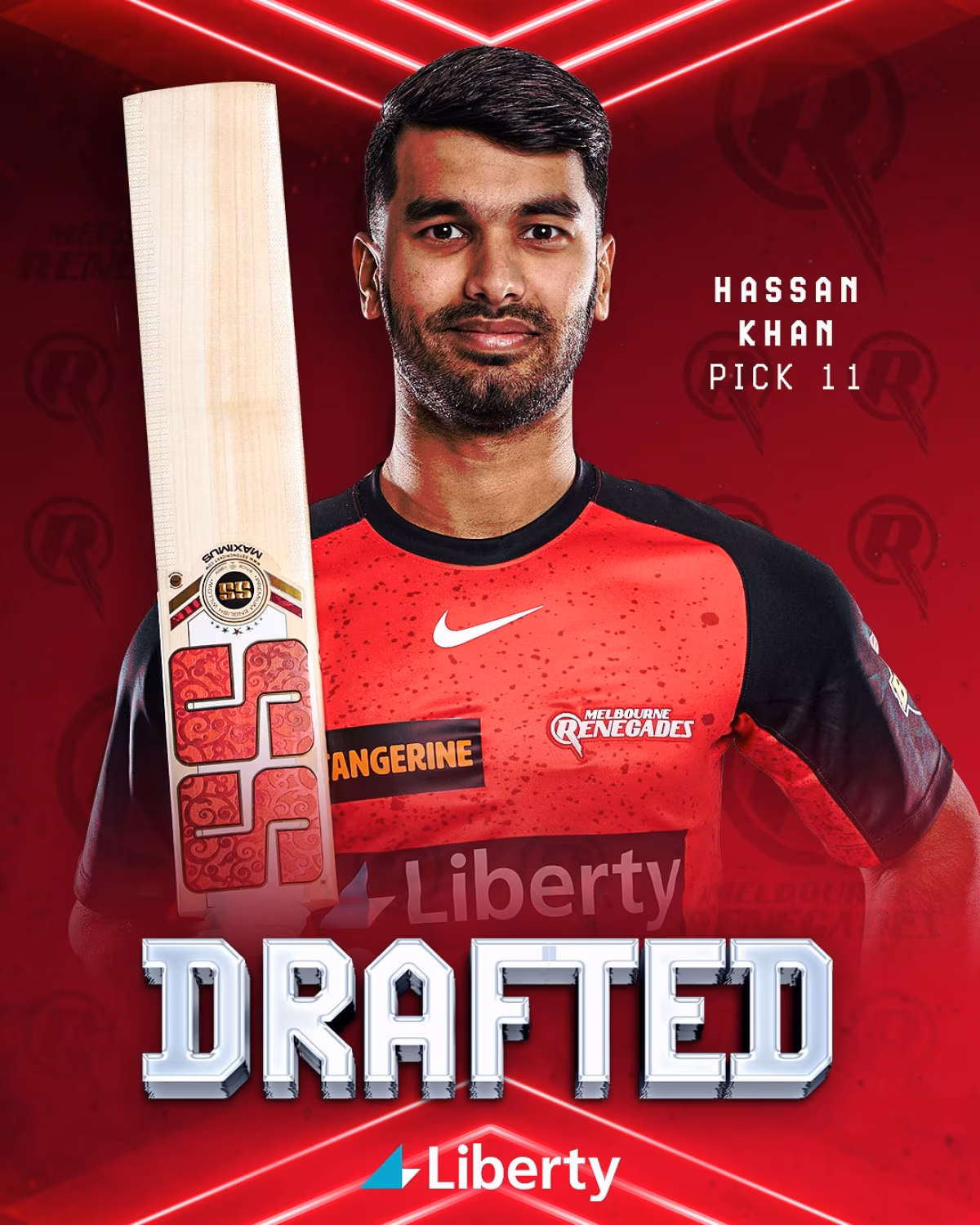 Hassan Khan makes his vibrant return in red, lighting up the field and thrilling fans 2day