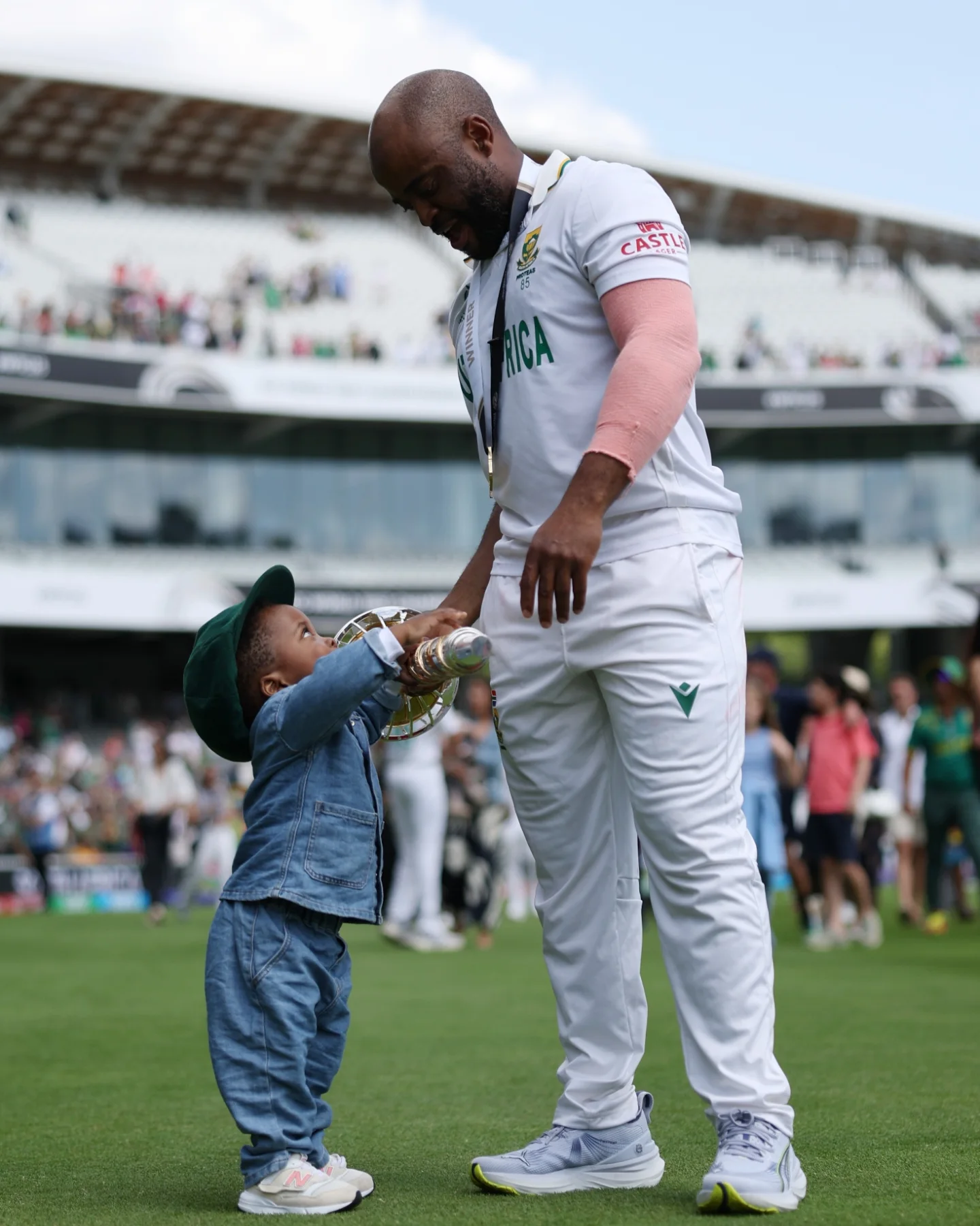 Father’s Day Treat For Temba Bavuma An early celebration marking fatherhood for Temba Bavuma at cricket’s iconic stage WTC_25!