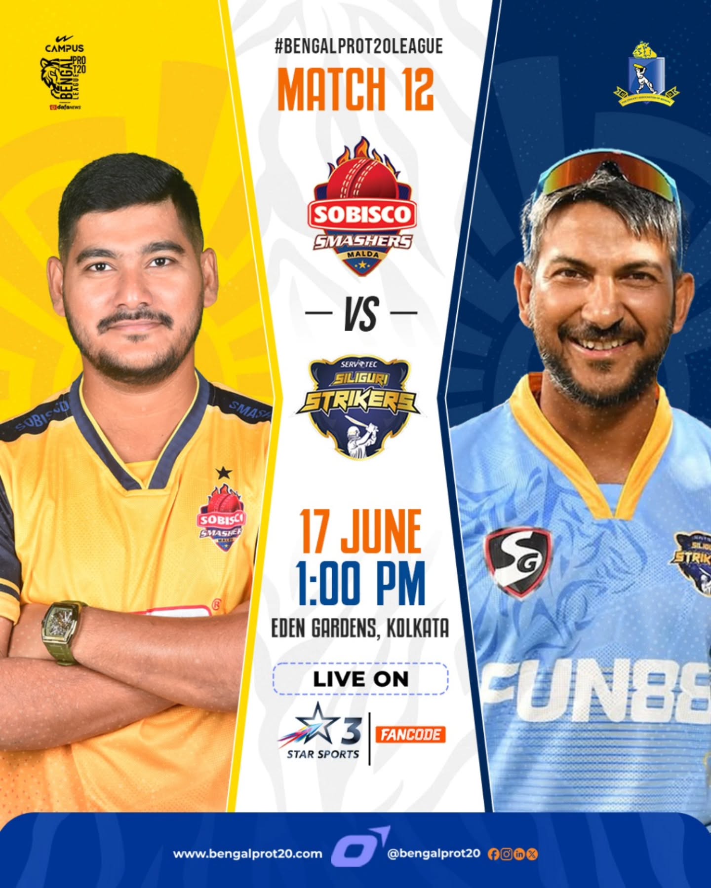Fiery T20 Clash: Smashers Vs Strikers Ignite The Pitch Sobisco’s bats clash with Siliguri’s precision in a high-impact T20 duel live on TV at 9PM