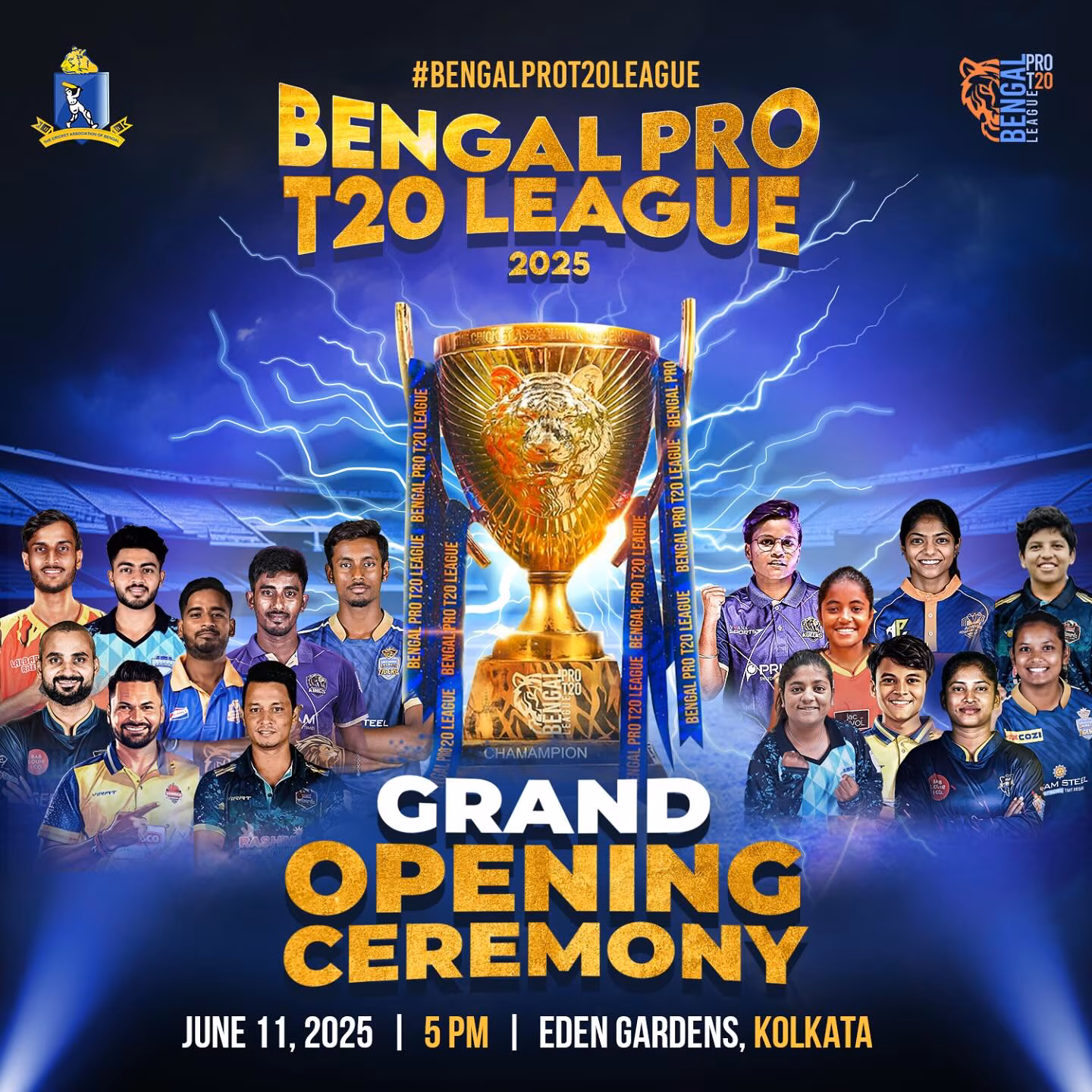 Glamorous Bengal Pro T20 League Opener Set To Thrill Fans Eden Gardens set for a dazzling night as iconic singer electrifies crowds in a grand event.