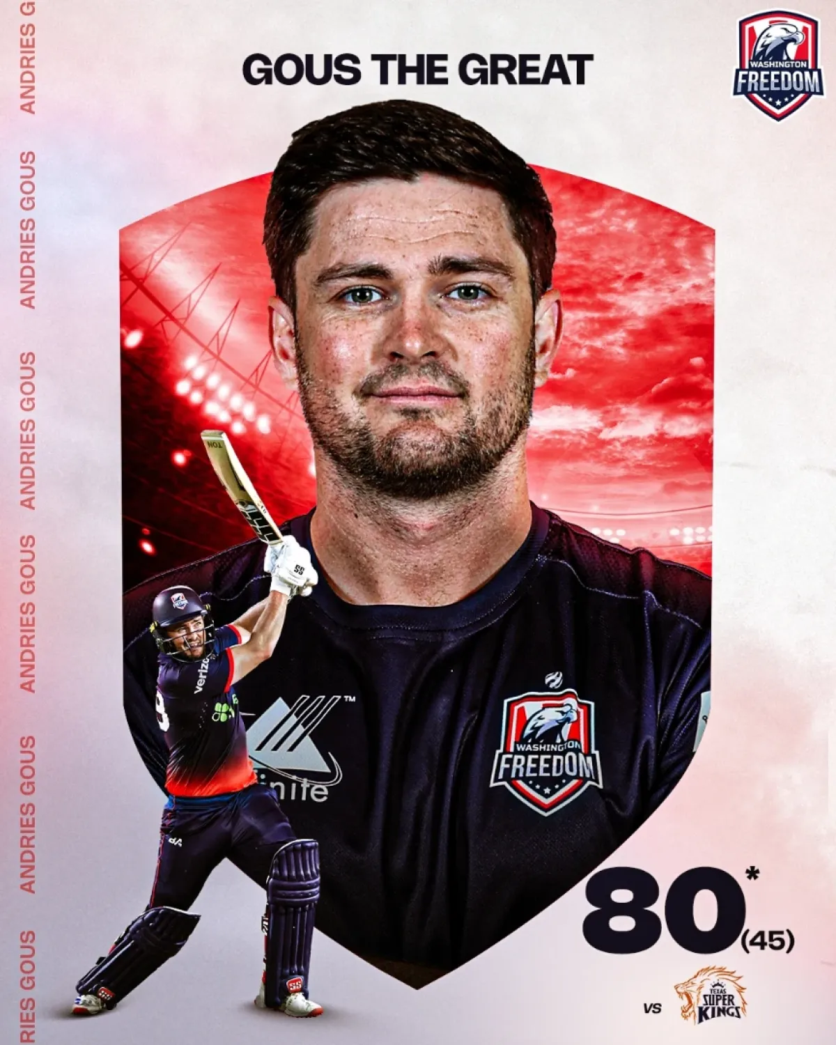 Grit Hits Different at MLC2025 Grit and power on display as Gousie ignites future cricket fans and energizes competition.