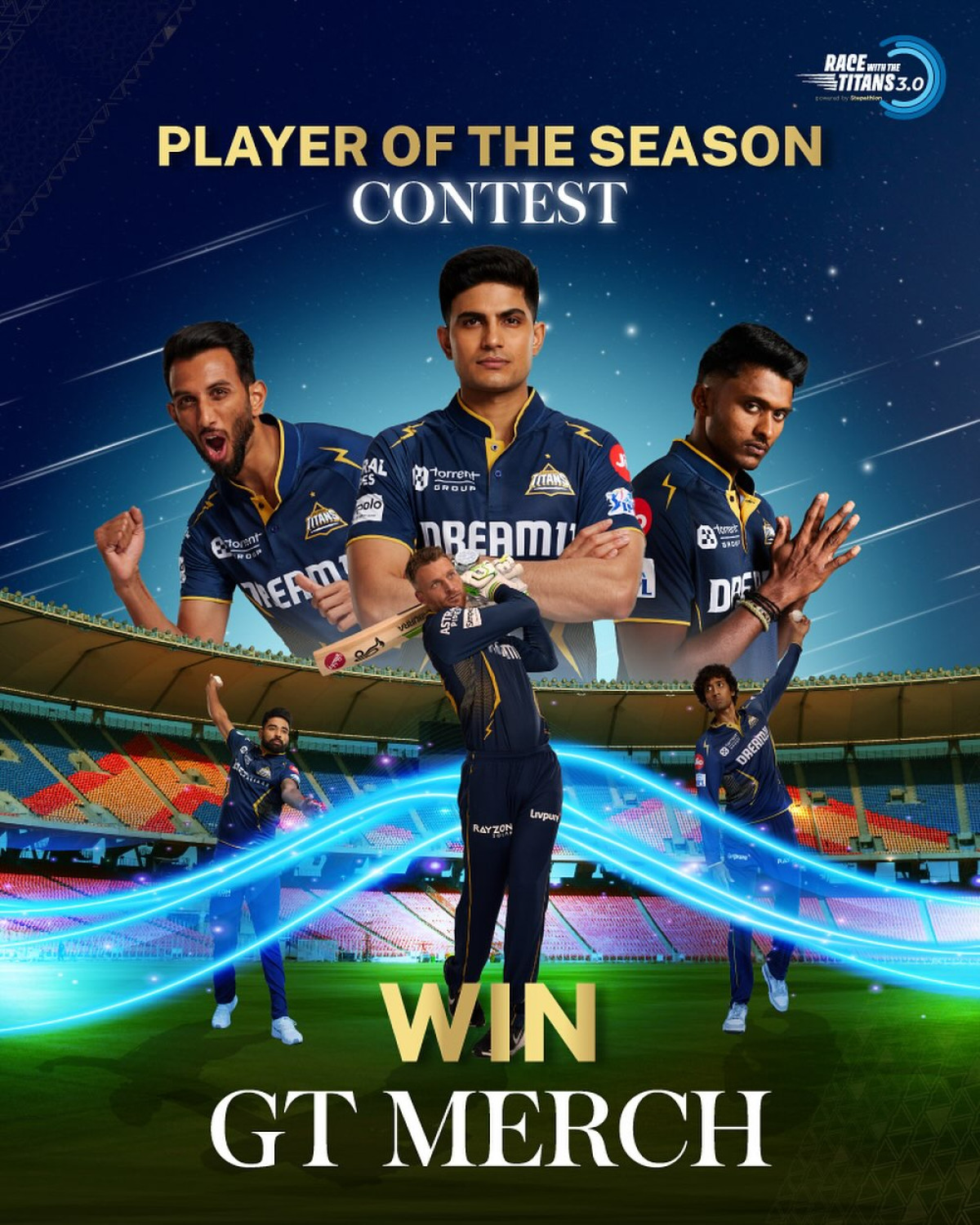 Gujarat Titans Launch Fan MVP Contest Join the thrilling GT challenge and share your best moments for a chance at exclusive merchandise prizes.