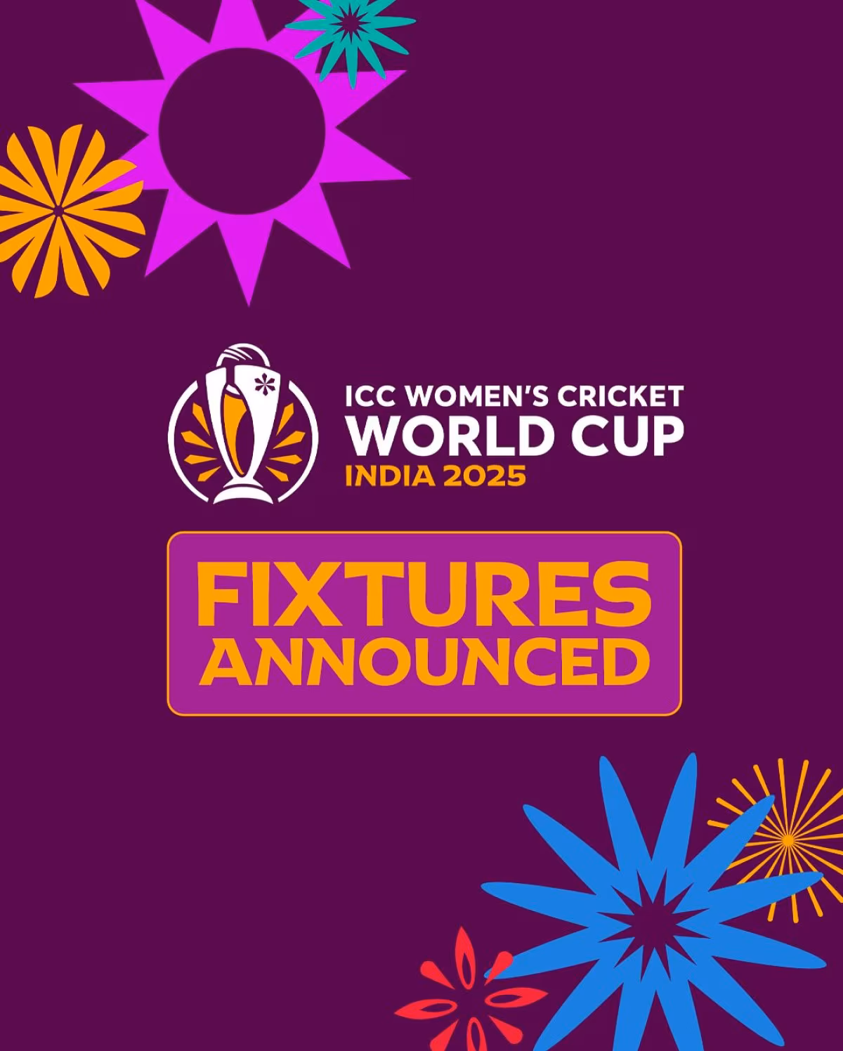 ICC Women’s Cricket World Cup 2025 Schedule Unveiled Countdown begins as ICC launches complete fixture list for Women’s Cricket World Cup 2025!