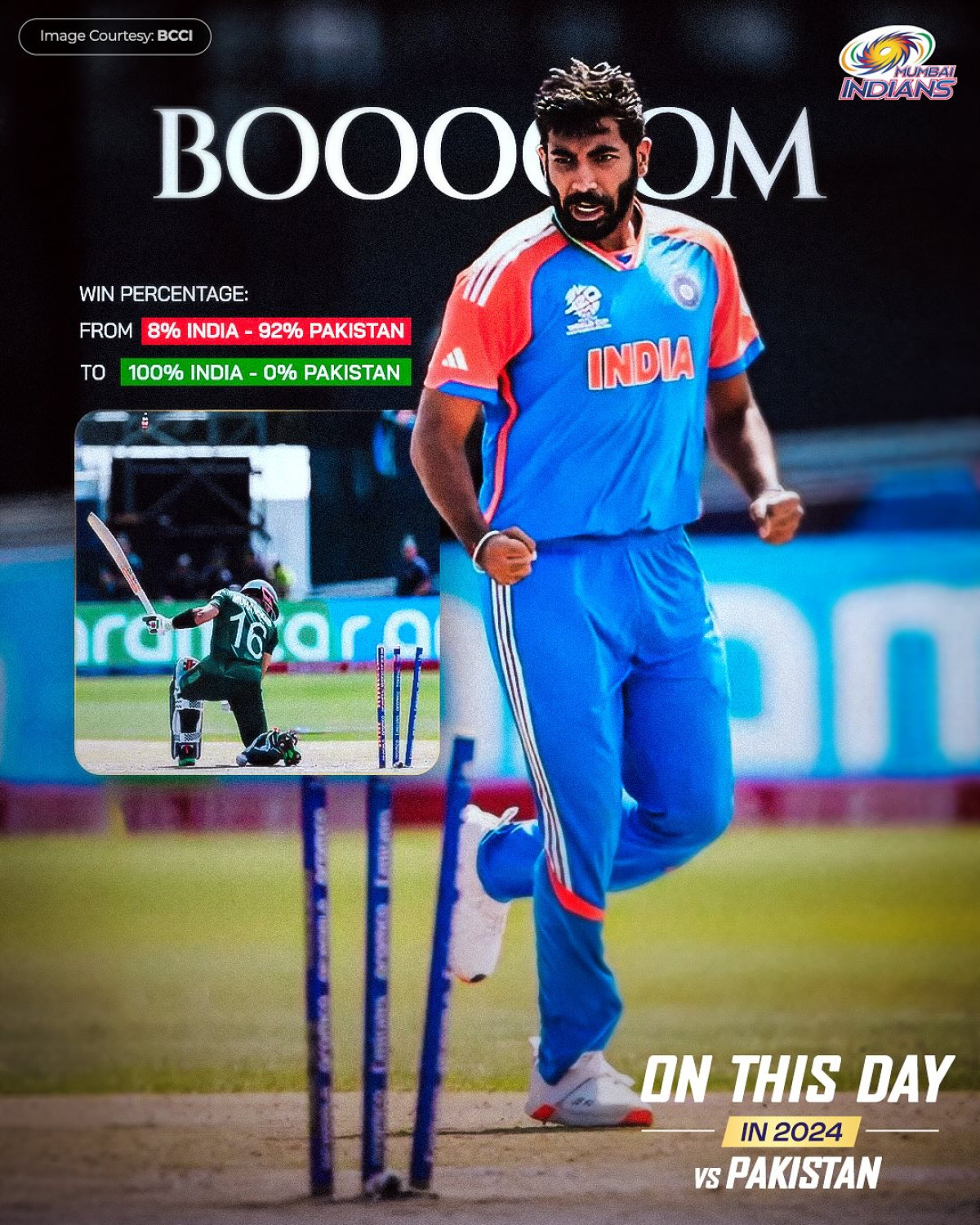India Triumphs Over Pakistan In T20 WC 2024 Epic win unfolds as Mumbai Indians celebrate a T20 triumph, delivering pure cricket magic