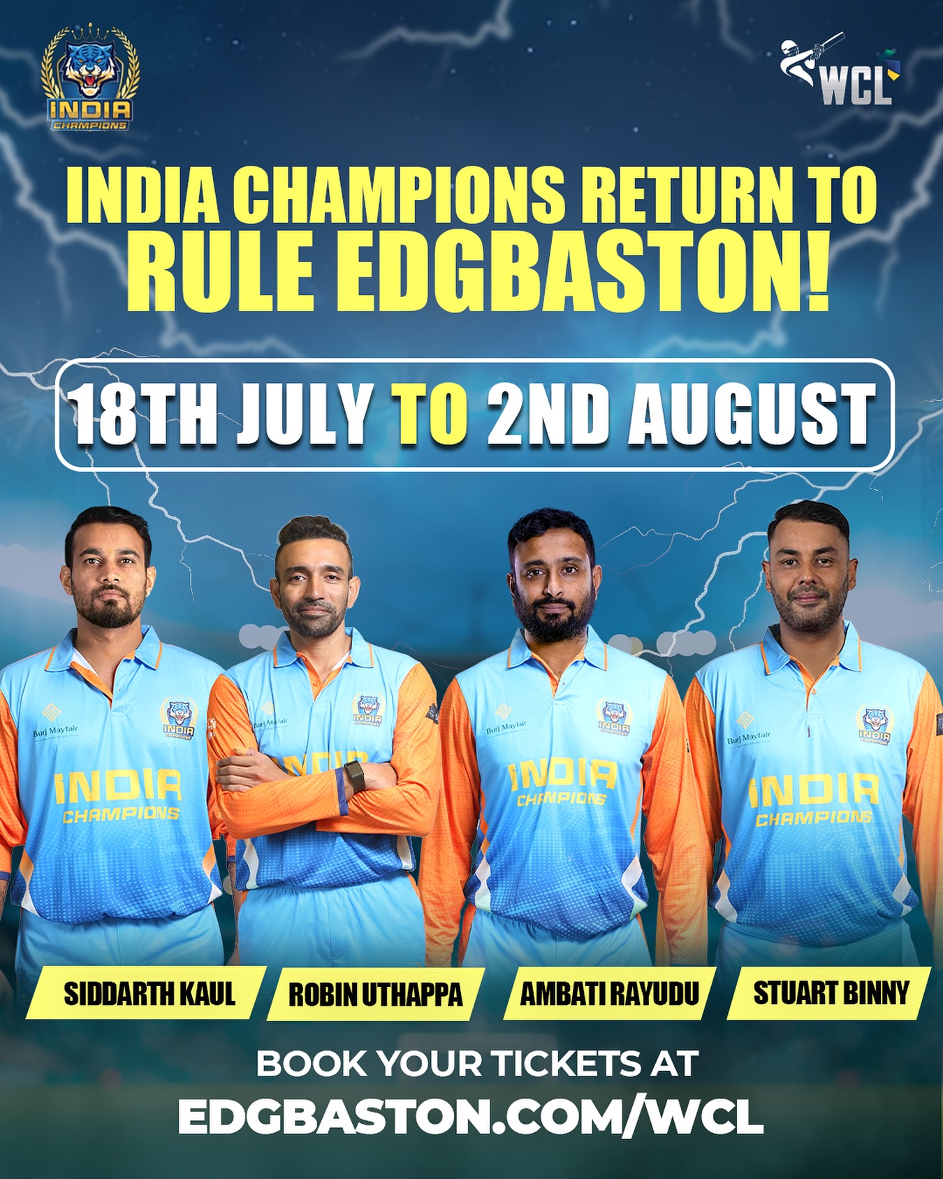 Indian Champions Arrive for Legends 2025 at Edgbaston Legends collide as Indian champions dazzle Edgbaston in a thrilling cricket showdown! Now!