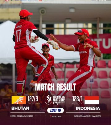 Indonesia Clinches 9-Wicket Win In ACC U16 East Zone Cup