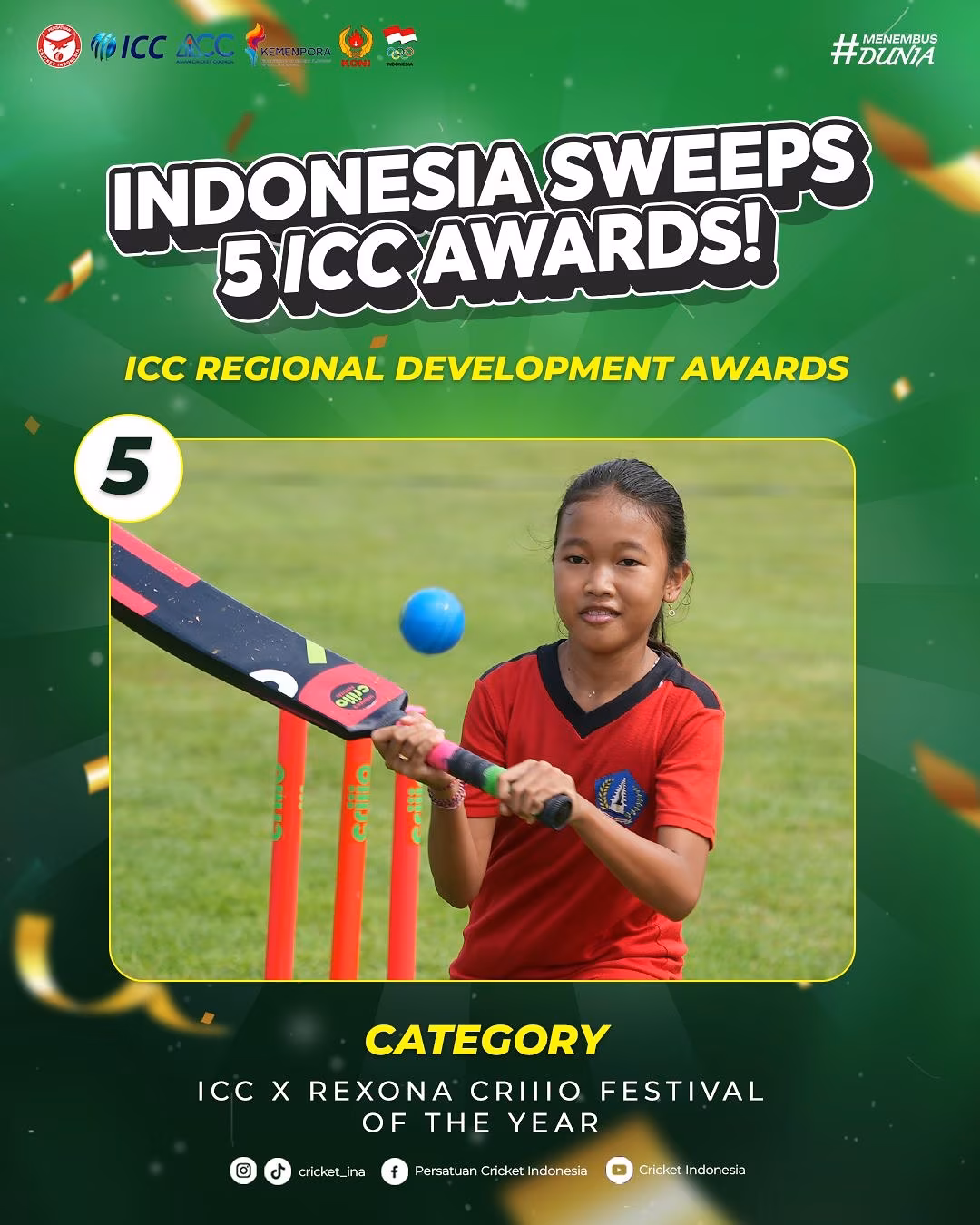 Indonesia Sweeps ICC Development Awards
