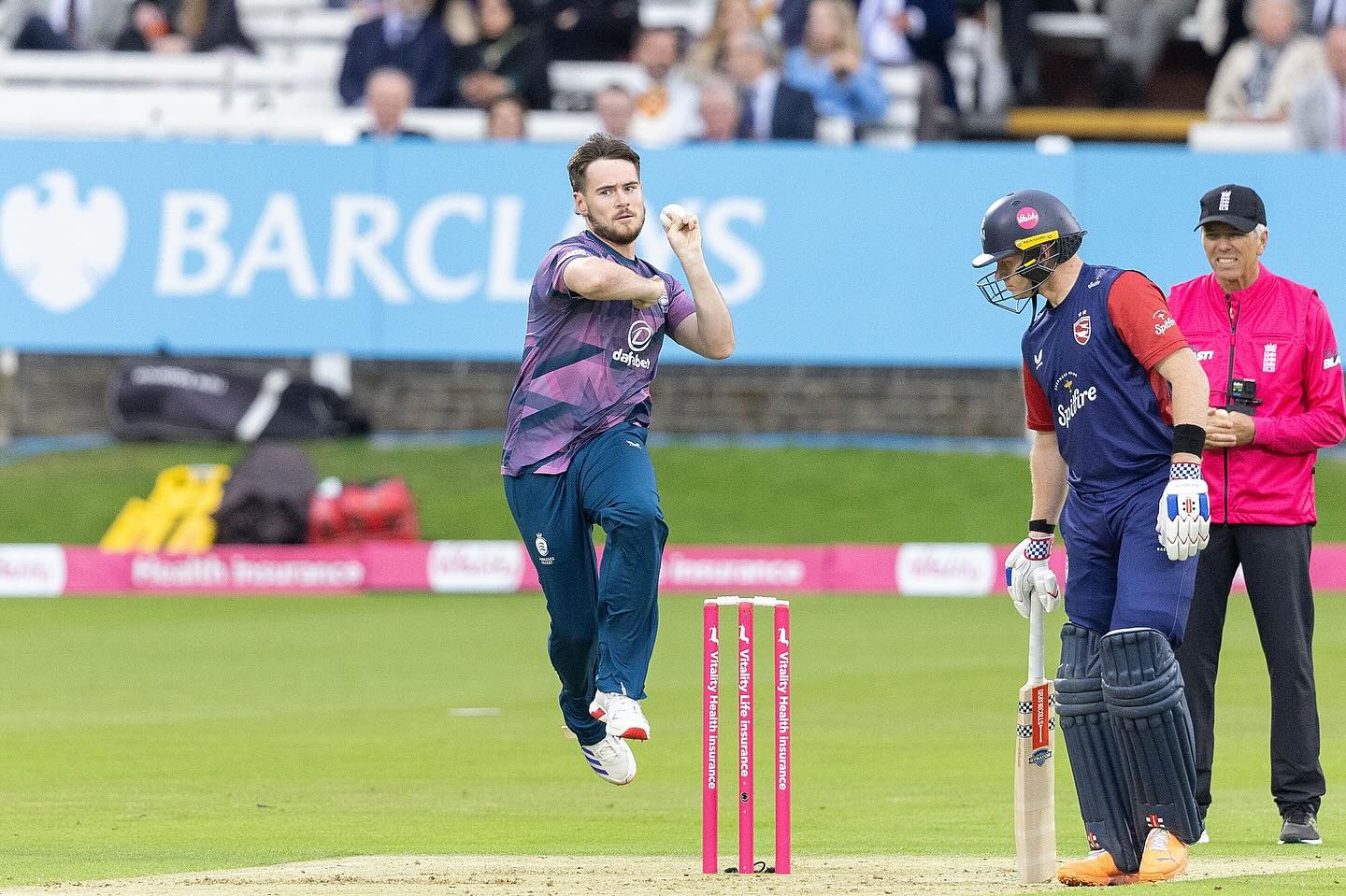 Joshua Little Celebrates First Win For Middlesex Cricket