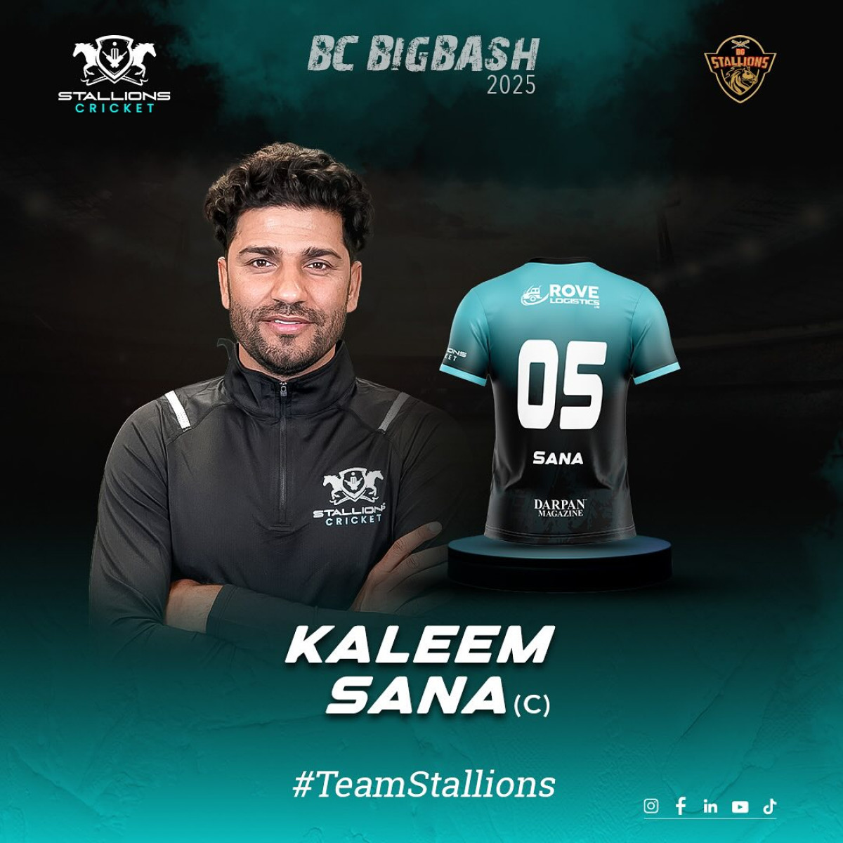 Kaleem Sana: Canada’s Fiery Cricket Captain Canadian cricket captain energizes BC Big Bash with a fiery drive on grass, showing grit!