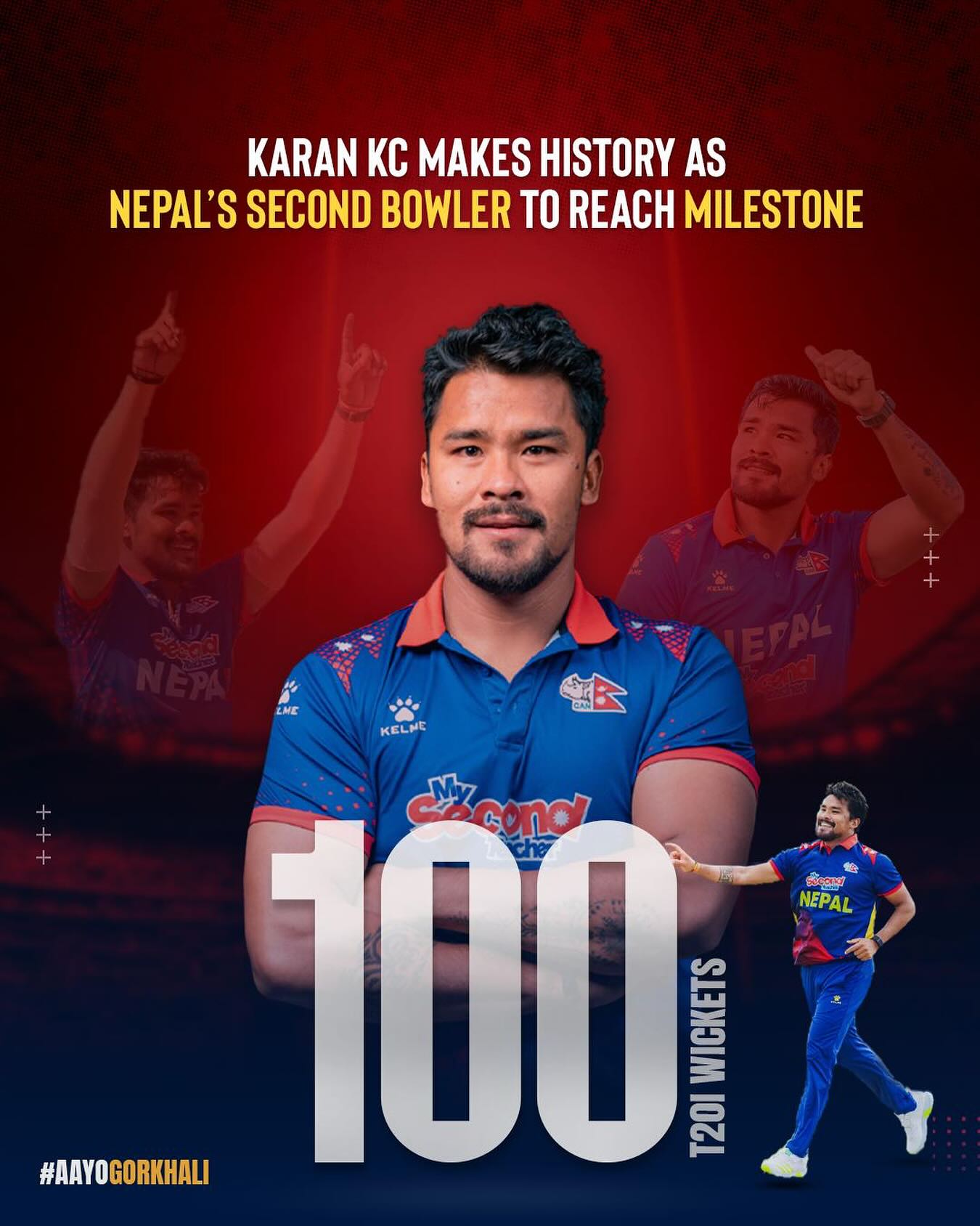 Karan KC Becomes Second Nepali To Set New Record Historic cricket milestone as Karan KC becomes only second Nepali to truly exalt pride!!!!