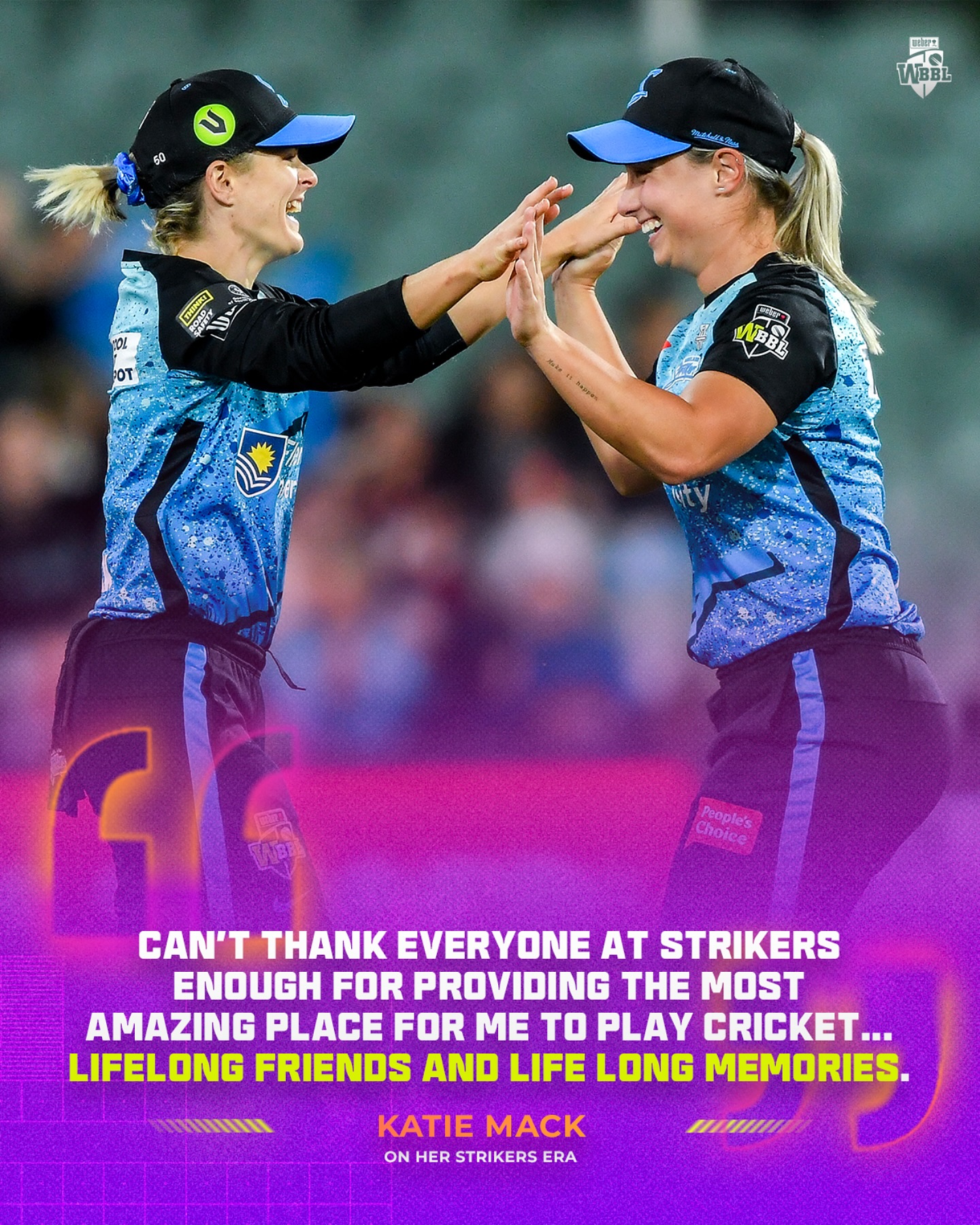 Katie Mack Bids Farewell at Strikers BBL Katie Mack wraps up her stint with the team in a heartfelt farewell on WBBL11 this season!