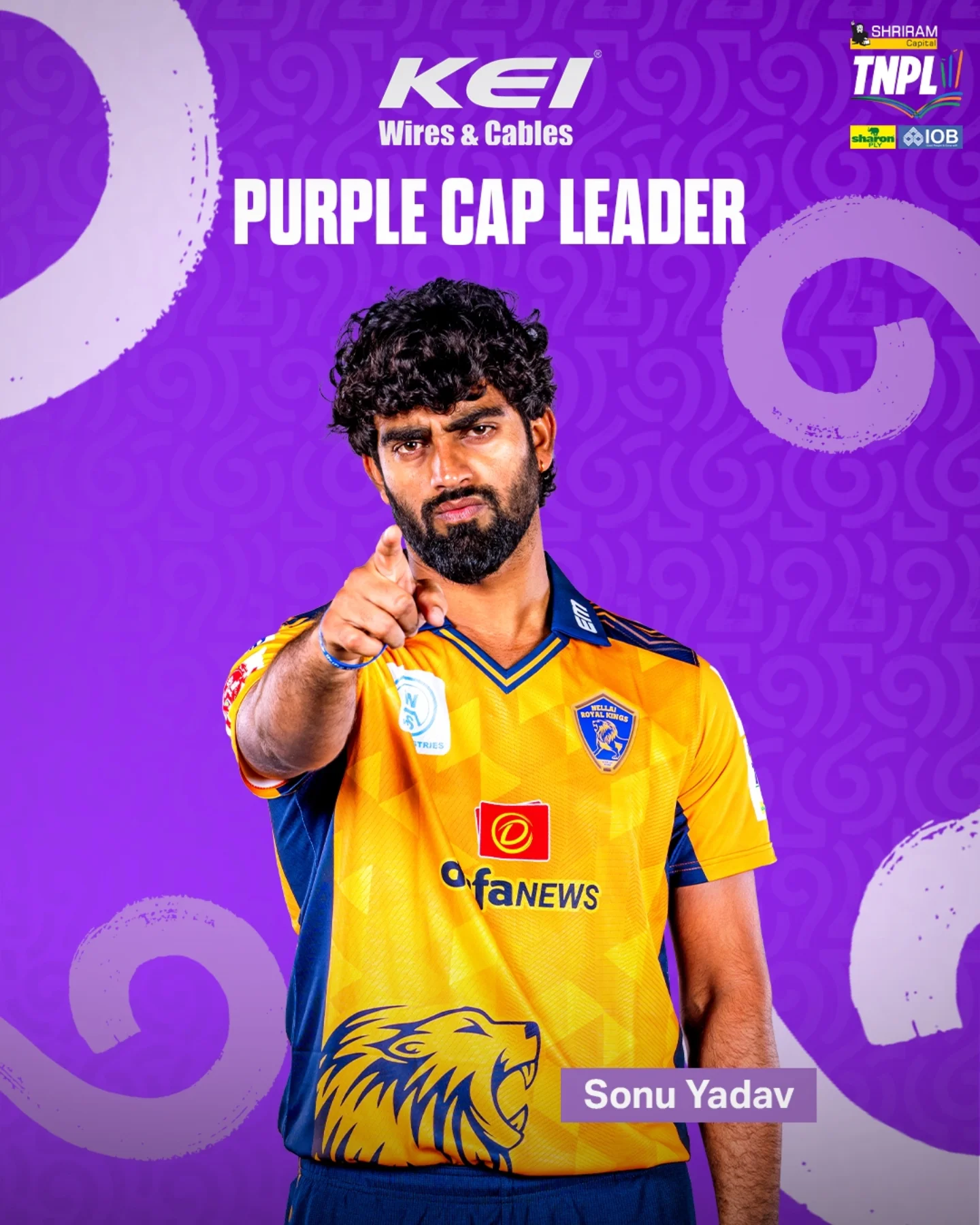 Kei Cables Unveils Purple Cap Leaderboard In Tirunelveli Leg TNPL2025 Tirunelveli action ignites as Kei Cables unveils Purple Cap standings amid intens
