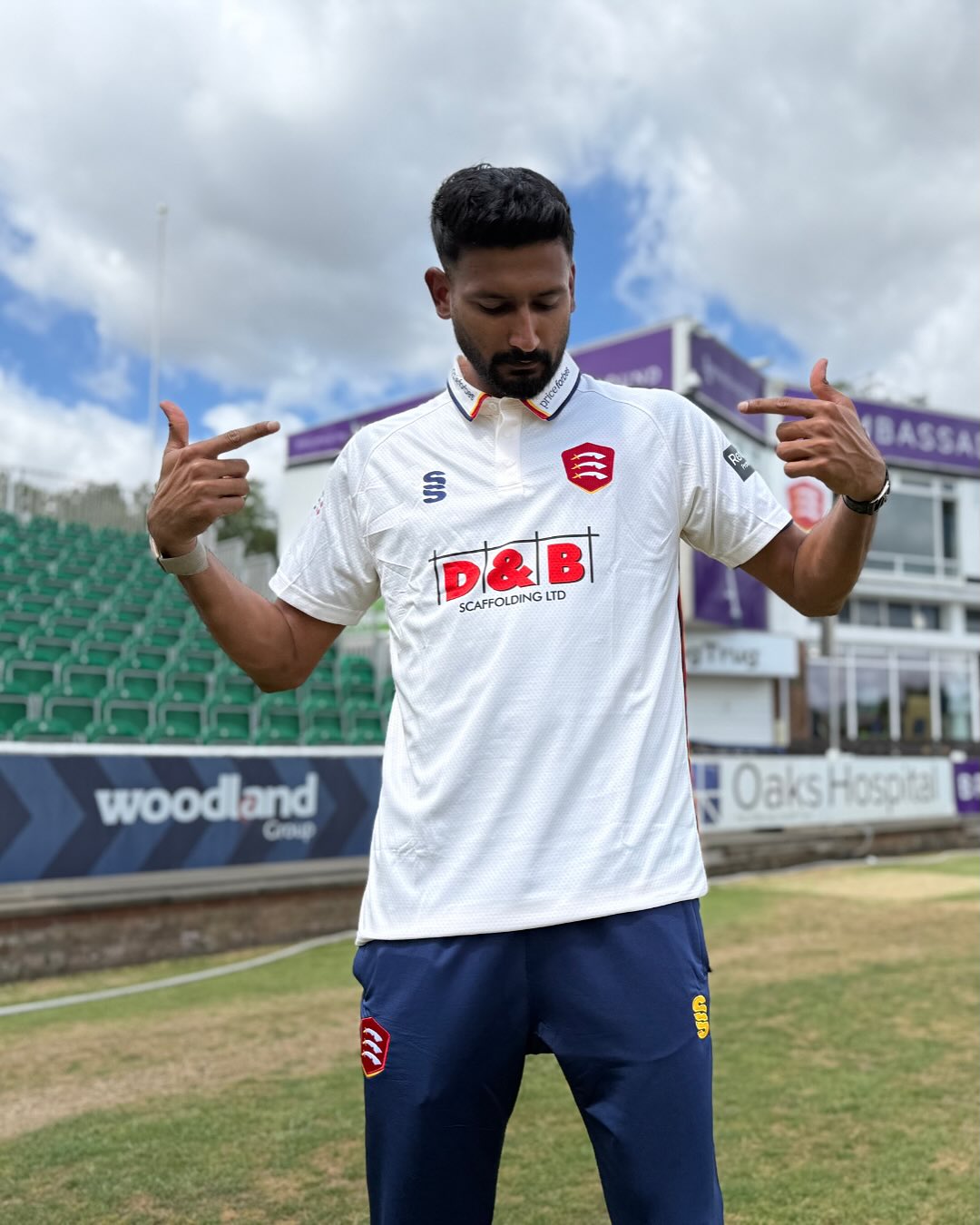 Khaleel Ahmed Flaunts Essex Threads Style