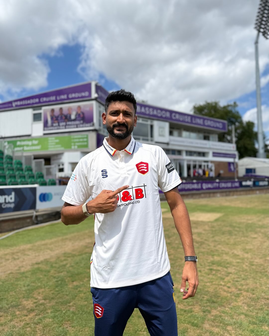 Khaleel Ahmed Flaunts Essex Threads Style