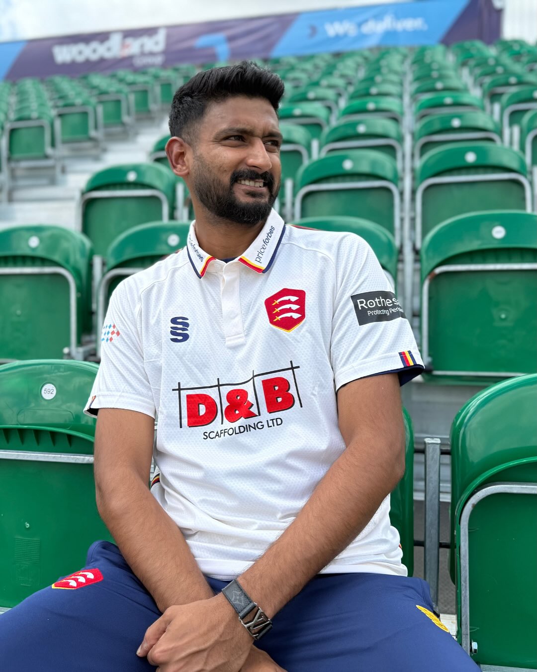 Khaleel Ahmed Flaunts Essex Threads Style