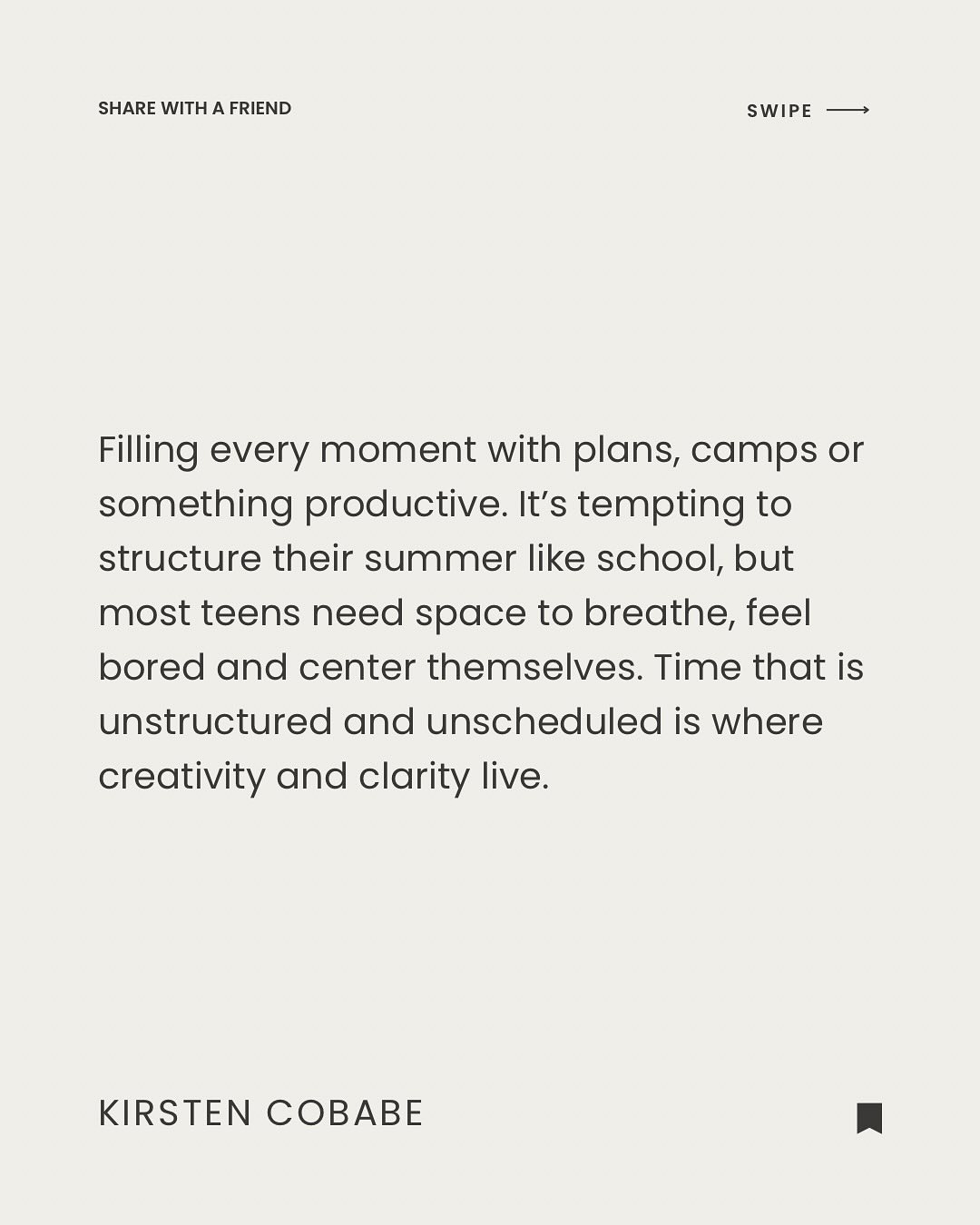 Kirsten Cobabe Shares Summer Thoughts On Teen Empowerment